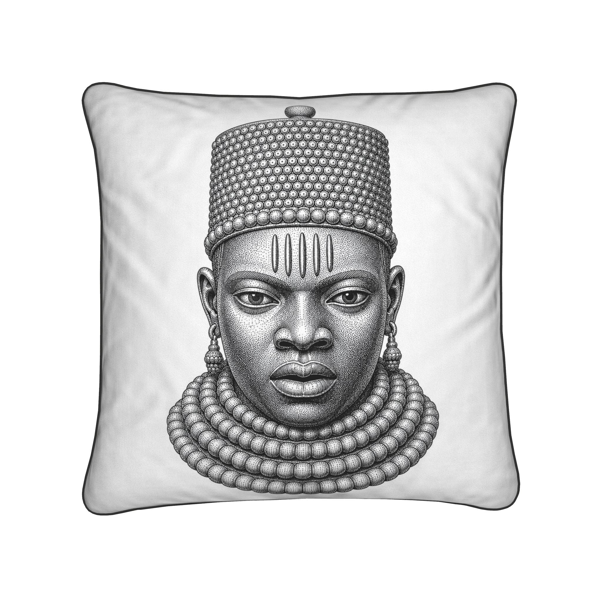 Oba Commemorative Head Cushion — Benin Kingdom Collection