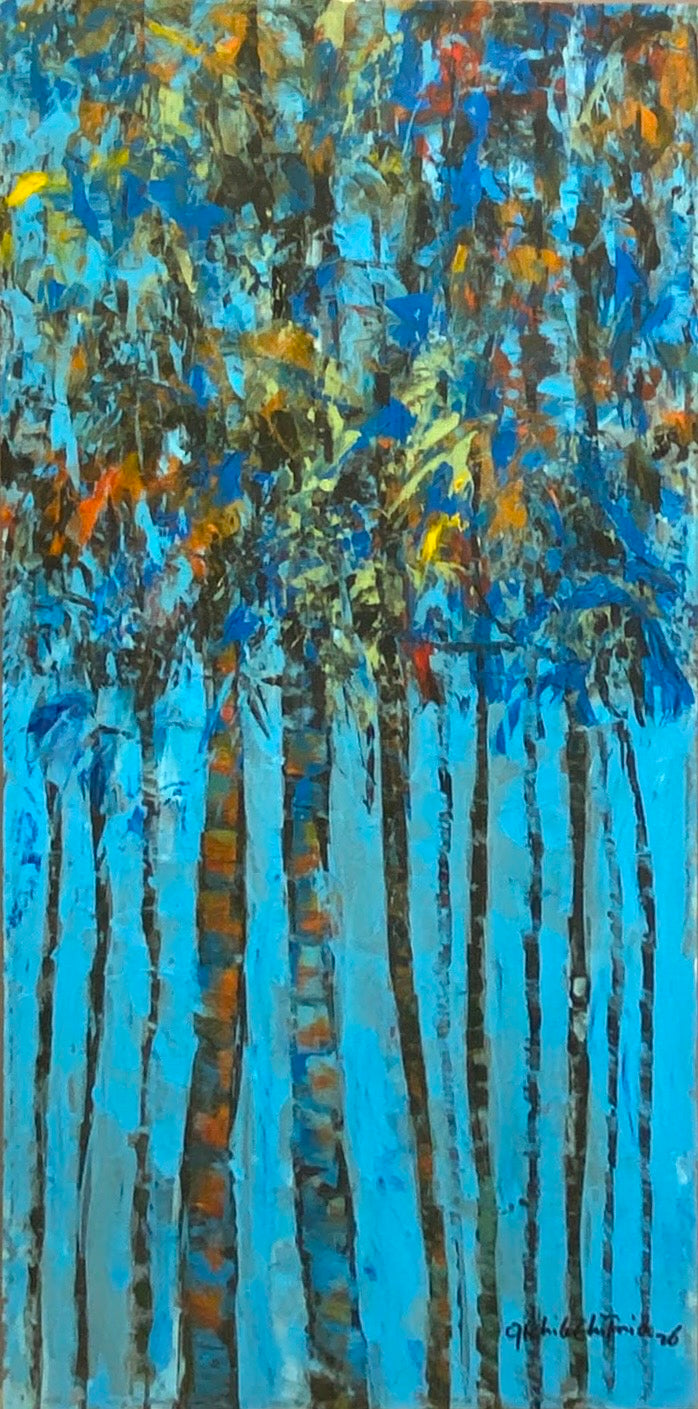 "Rooftops Series" in Blue/Teal by Akhile Ehiforia