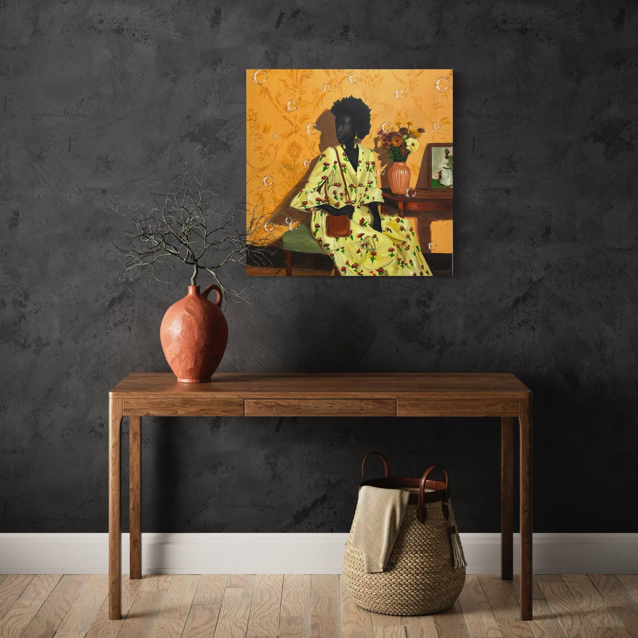 "Before The Moment Breaks" 76 x 76cm - Bibianna African Art Collective