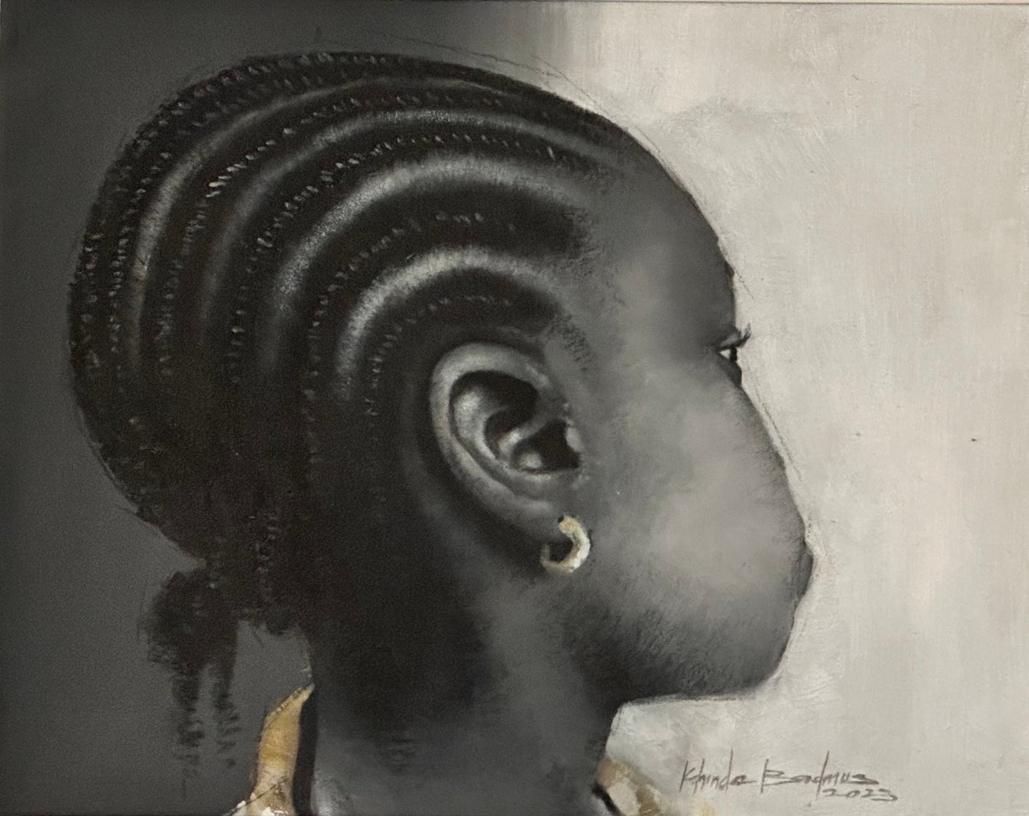 Ewa - Young Girl With Earring - Bibianna African Art Collective