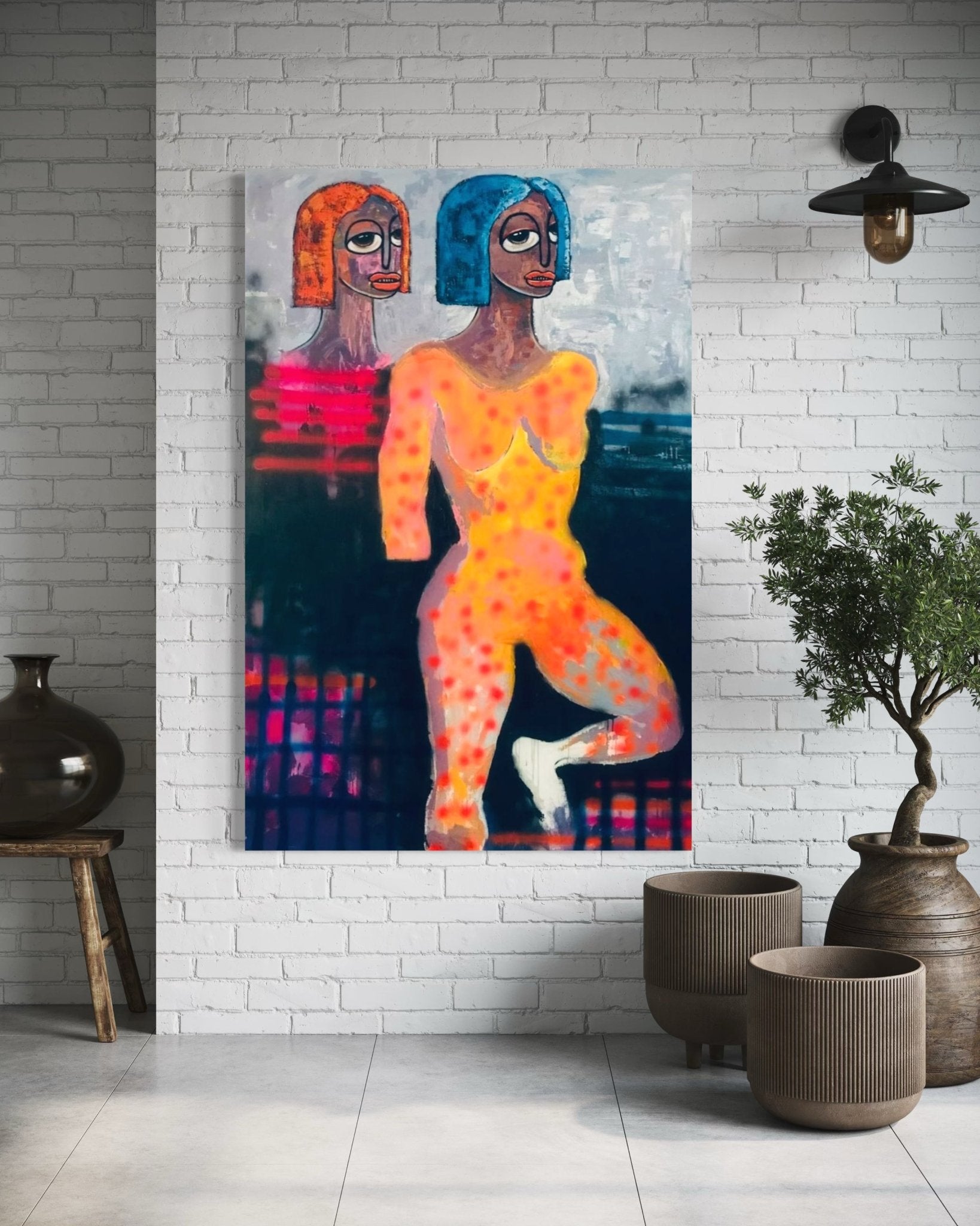 Expressionist Painting Achike anayo - Bibianna African Art Collective