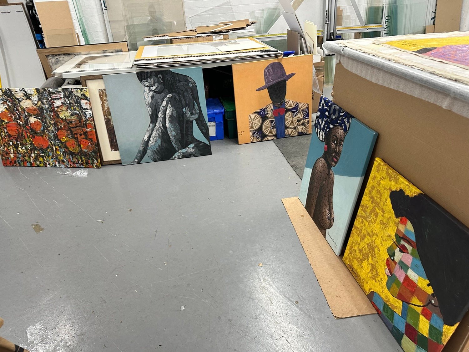 Graceful African Figurative Painting with Botanical Textures, 'Nude 2' by Abubakar Nurudeen is a colorful acrylic on canvas artwork, hand-signed and accompanied by a certificate of authenticity, perfect for vibrant studio displays.