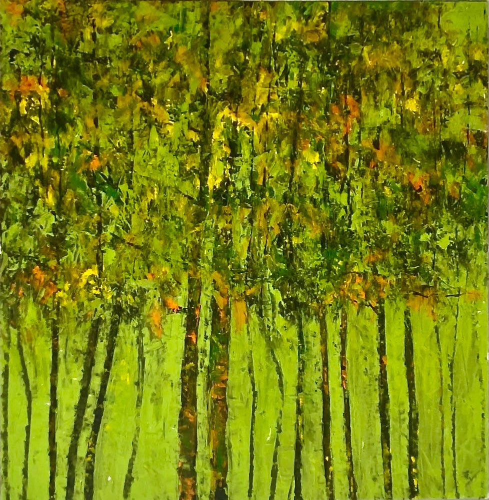 "Growth Series" in Green by Akhile Ehiforia - Bibianna African Art Collective