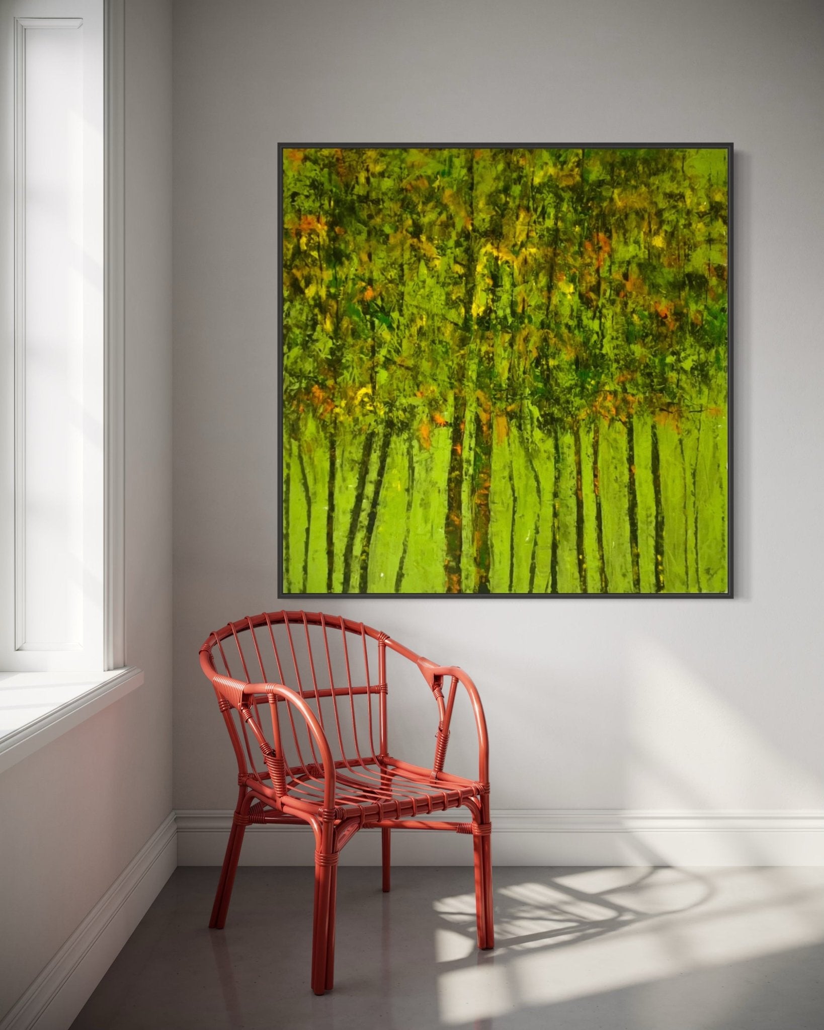 "Growth Series" in Green by Akhile Ehiforia - Bibianna African Art Collective