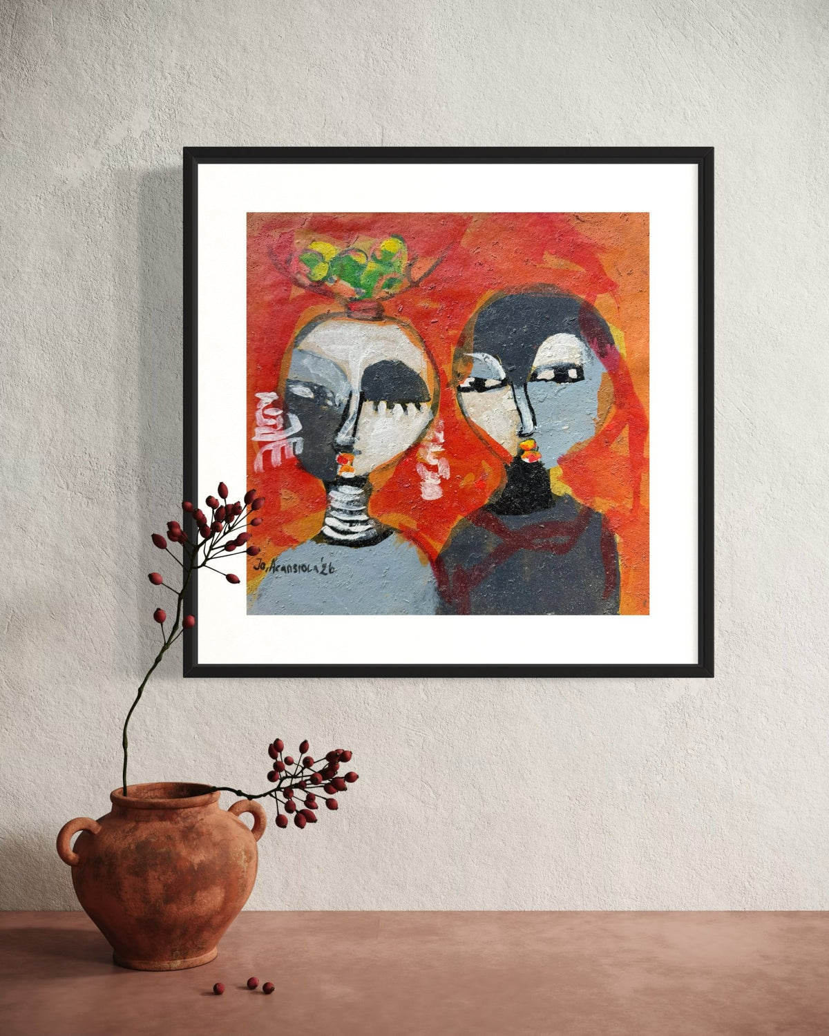 J.O. Aransiola — Works on Paper No. 9 - Bibianna African Art Collective
