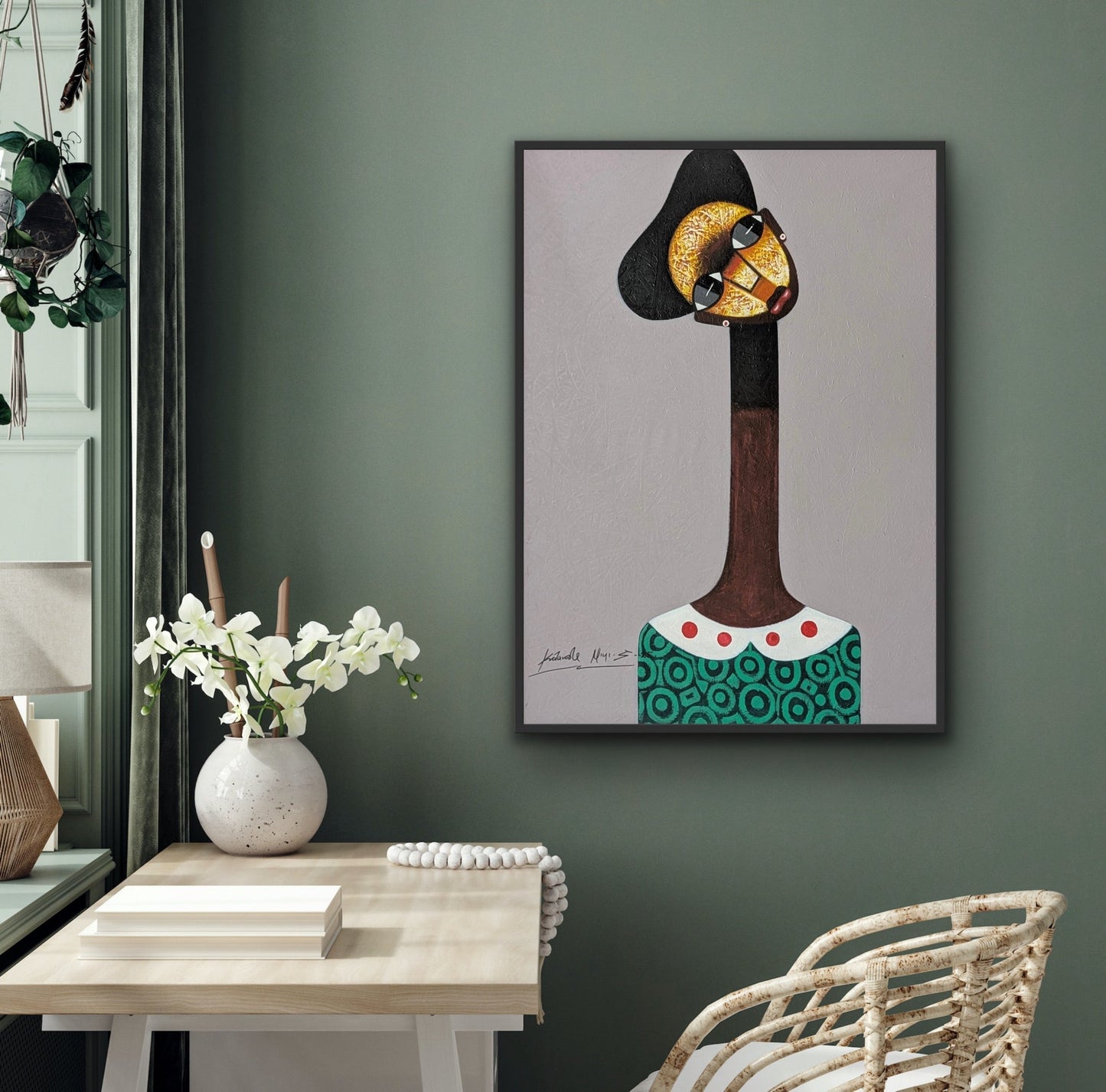Kolawale Niyi Cubist Portrait - Bibianna African Art Collective