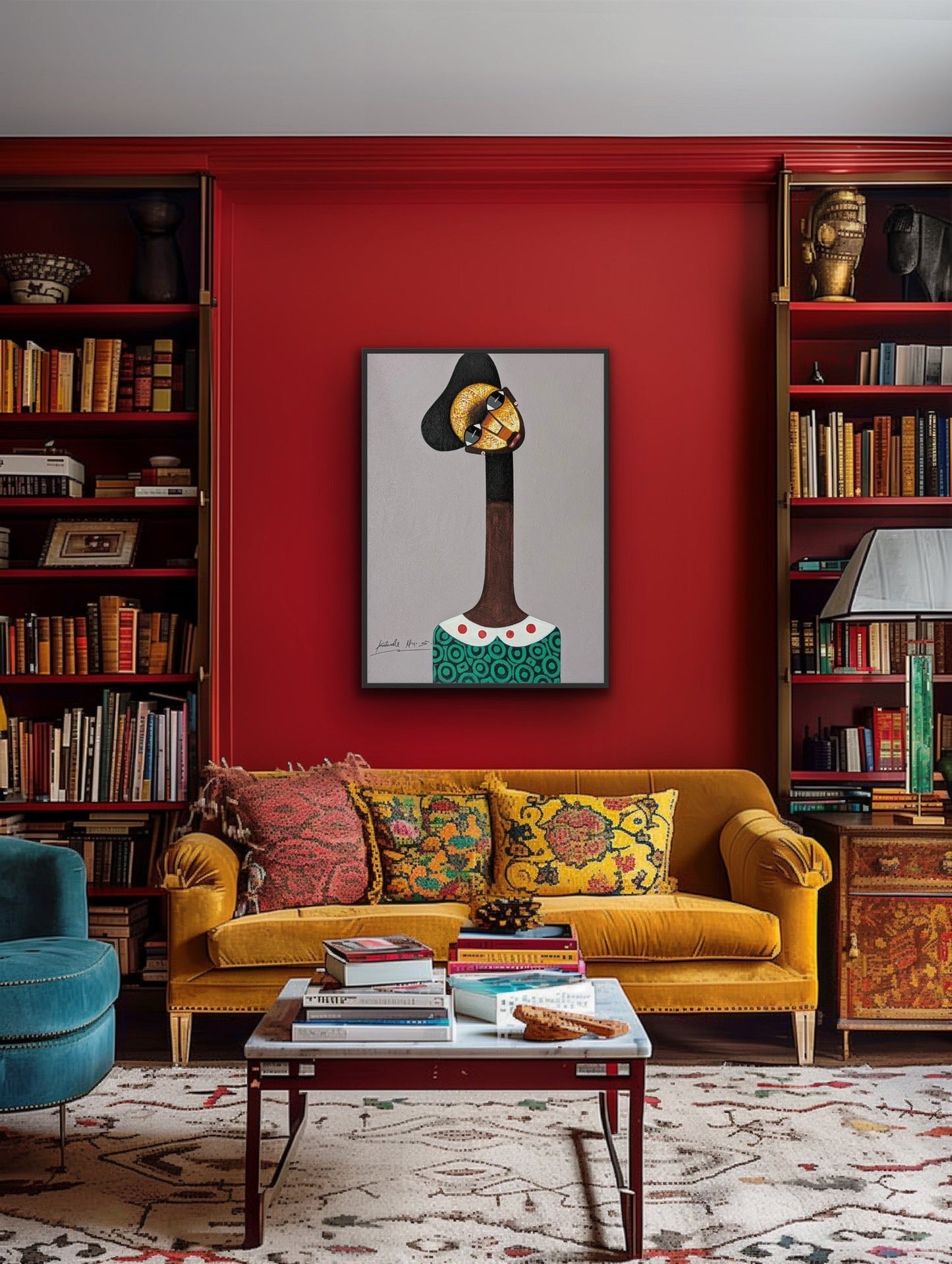 Kolawale Niyi Cubist Portrait - Bibianna African Art Collective