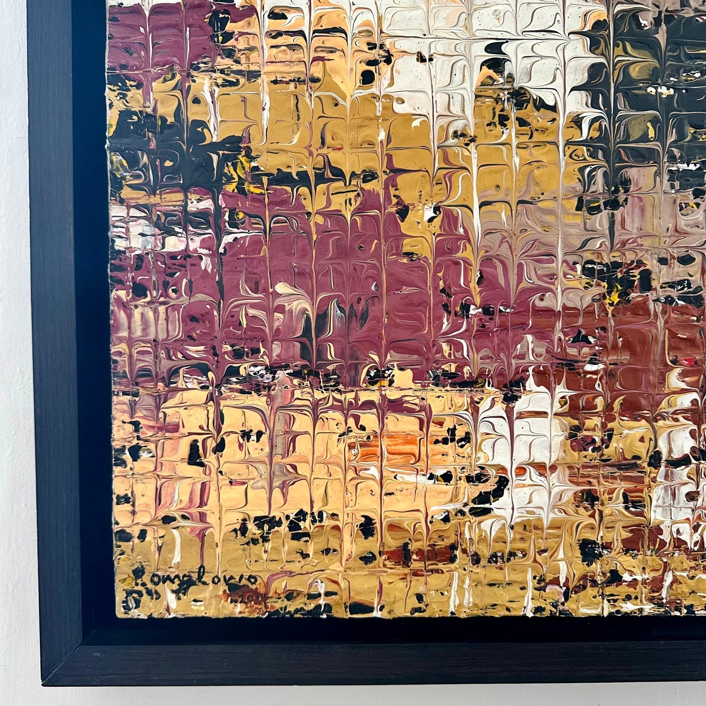 "Layers Of Good Fortune 2" Textured Abstract Series by Toyin Omolowo - Bibianna African Art Collective