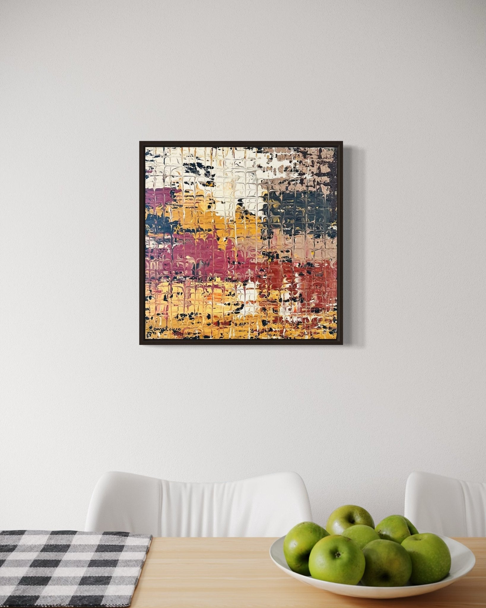 "Layers Of Good Fortune 2" Textured Abstract Series by Toyin Omolowo - Bibianna African Art Collective