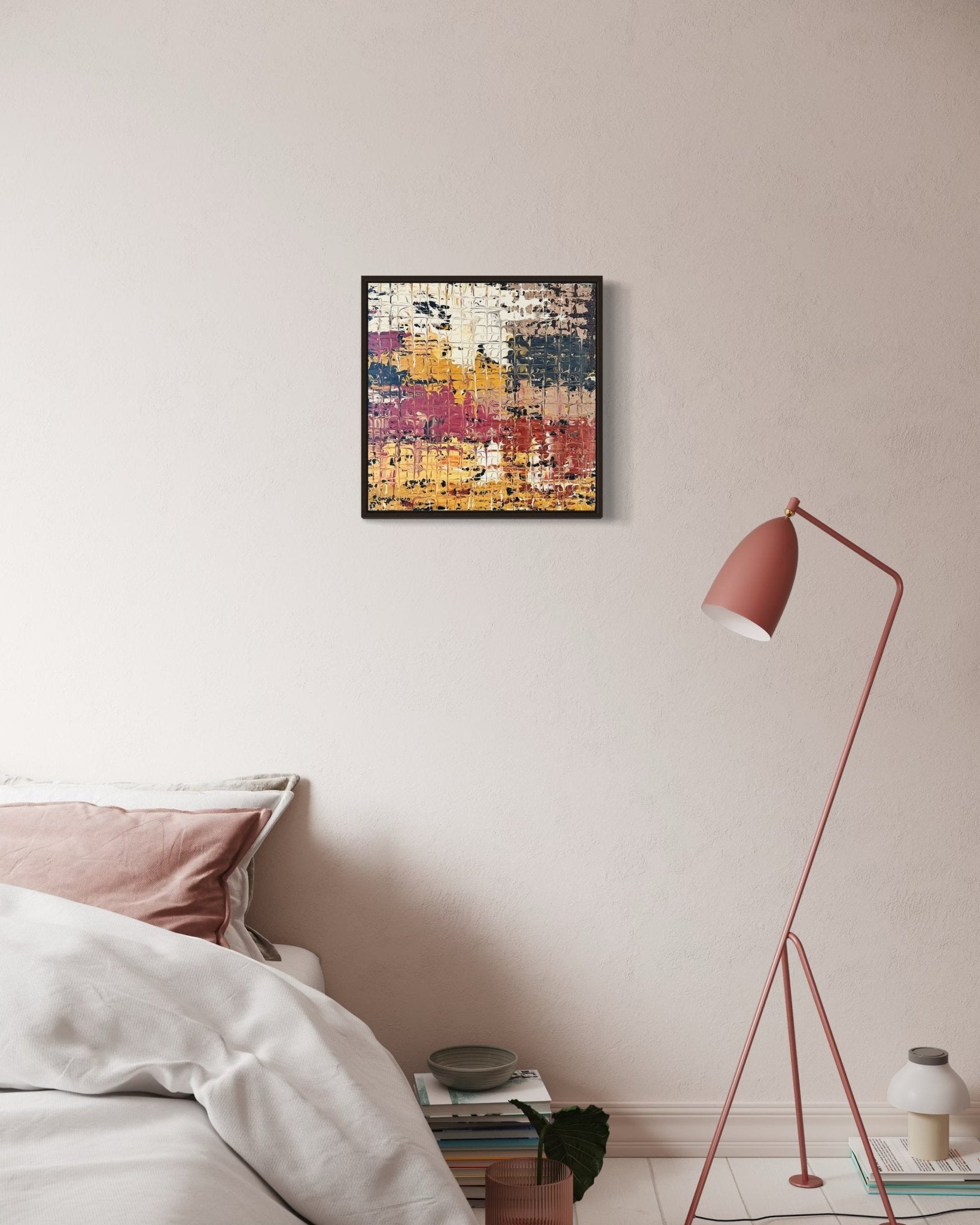 "Layers Of Good Fortune 2" Textured Abstract Series by Toyin Omolowo - Bibianna African Art Collective