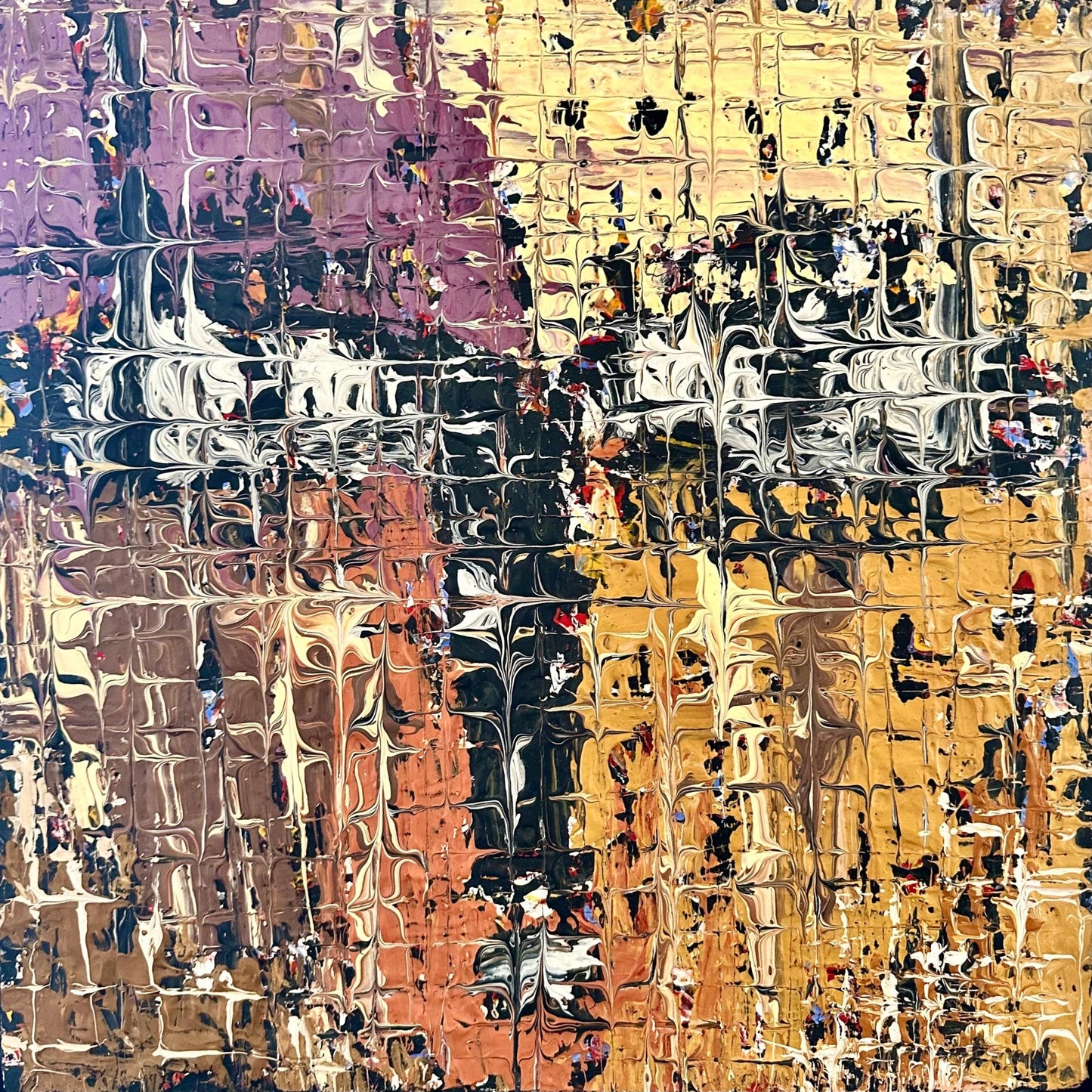 "Layers Of Good Fortune" Textured Abstract Series by Toyin Omolowo. - Bibianna African Art Collective