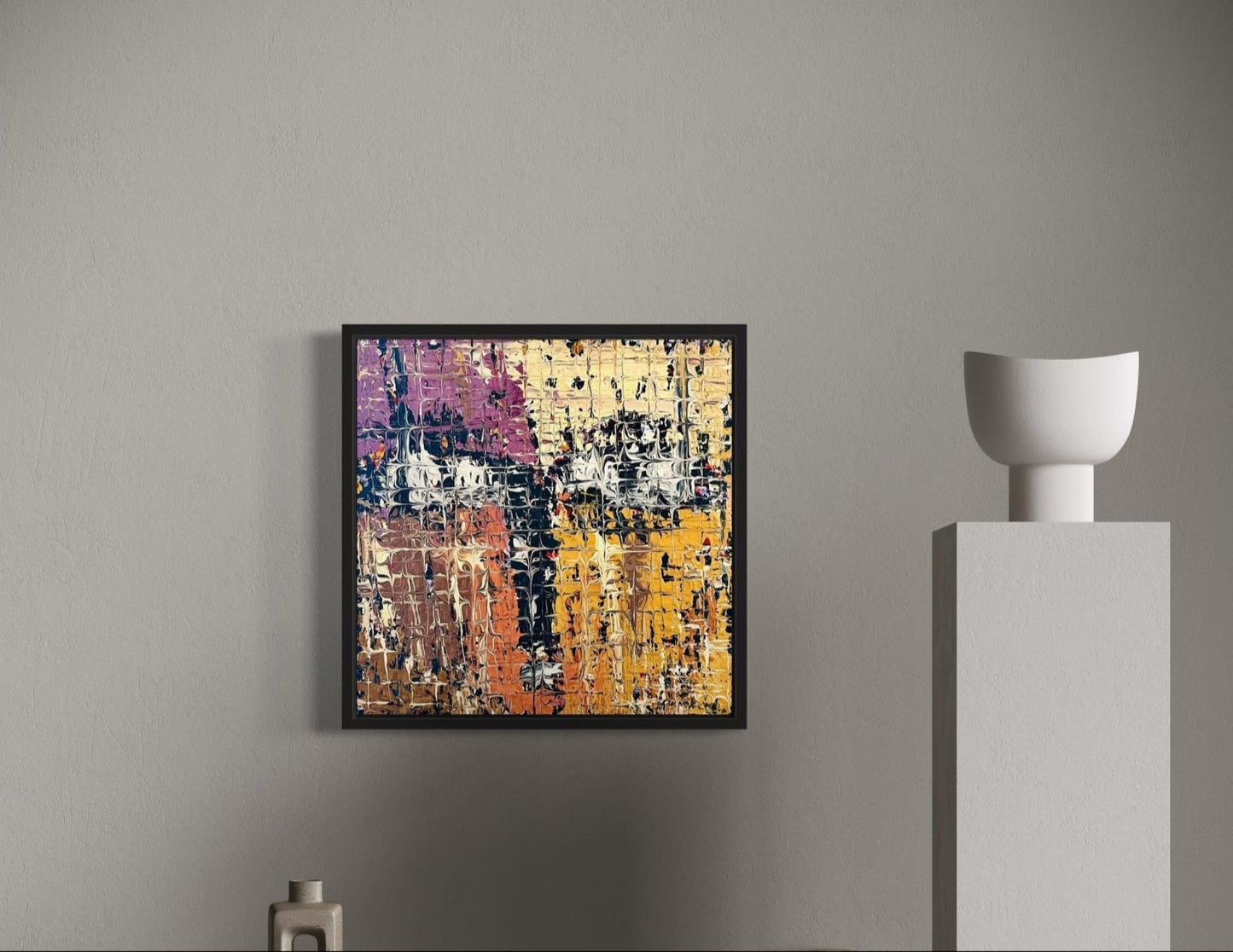 "Layers Of Good Fortune" Textured Abstract Series by Toyin Omolowo. - Bibianna African Art Collective