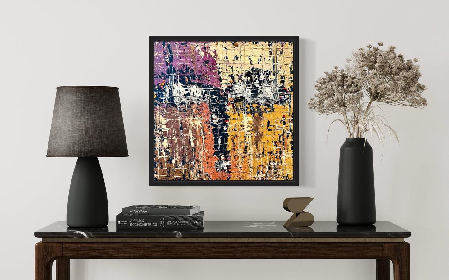 "Layers Of Good Fortune" Textured Abstract Series by Toyin Omolowo. - Bibianna African Art Collective