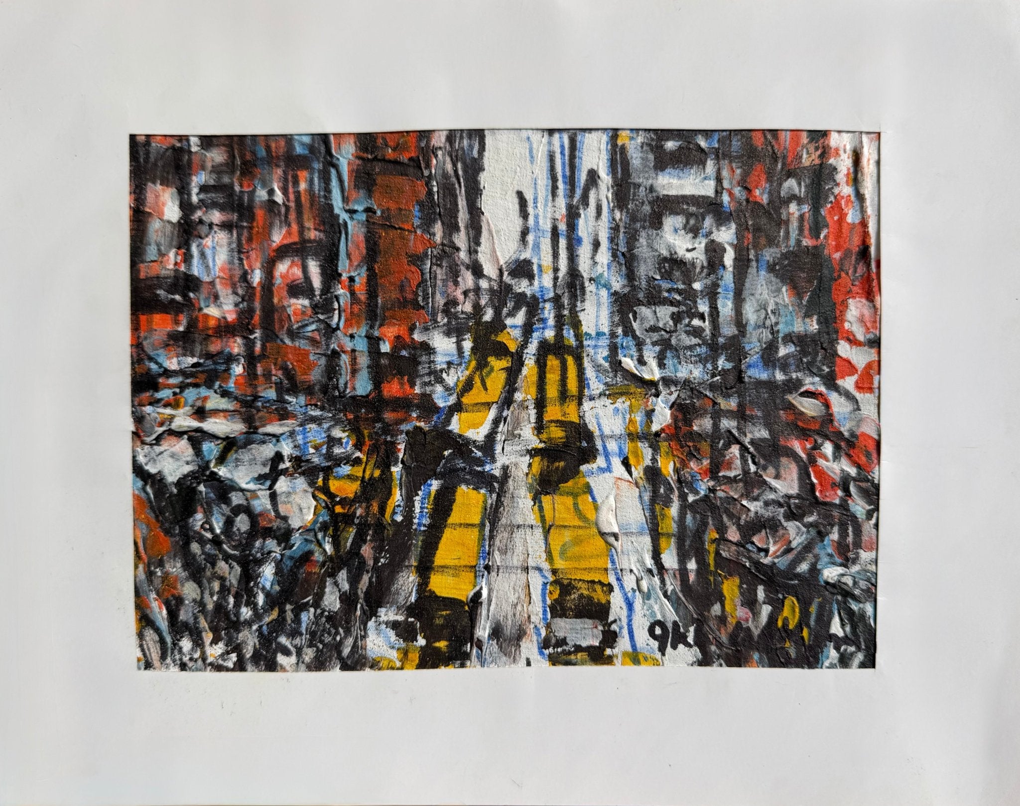 “Making Our Way Home" Mini series in Yellow & Rust by Akhile Ehiforia - Bibianna African Art Collective