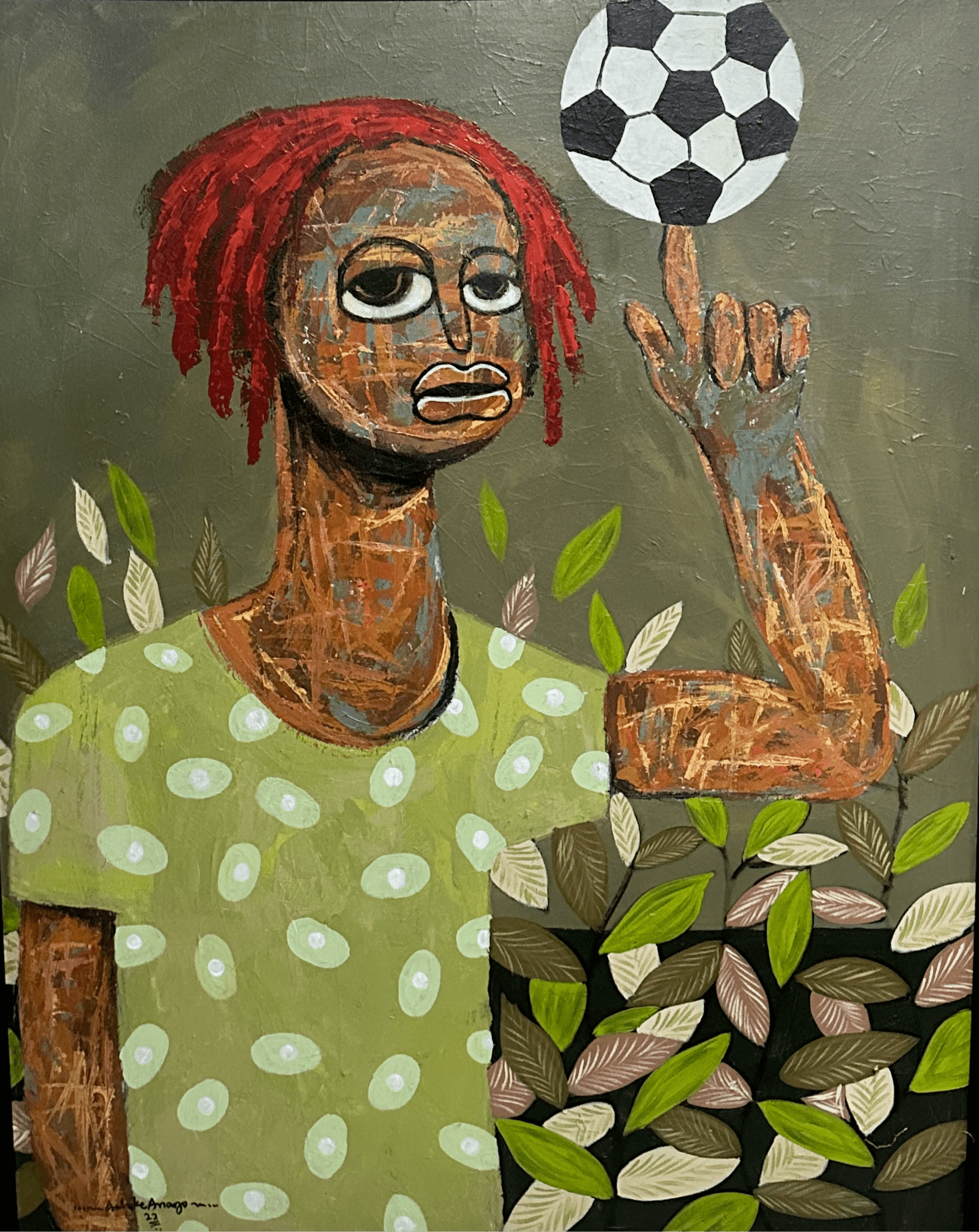 Original painting by Achike Anayo - Bibianna African Art Collective