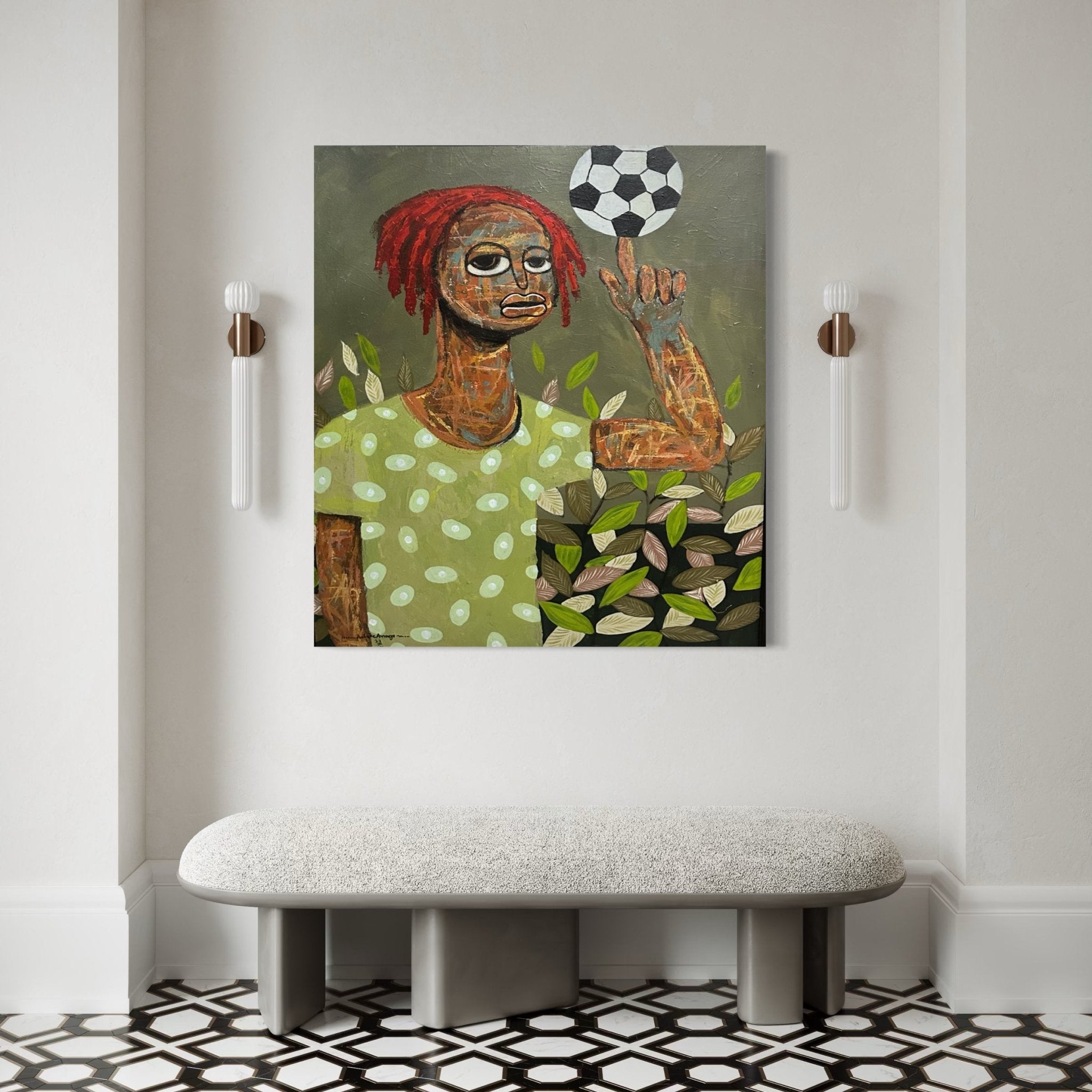 Original painting by Achike Anayo - Bibianna African Art Collective
