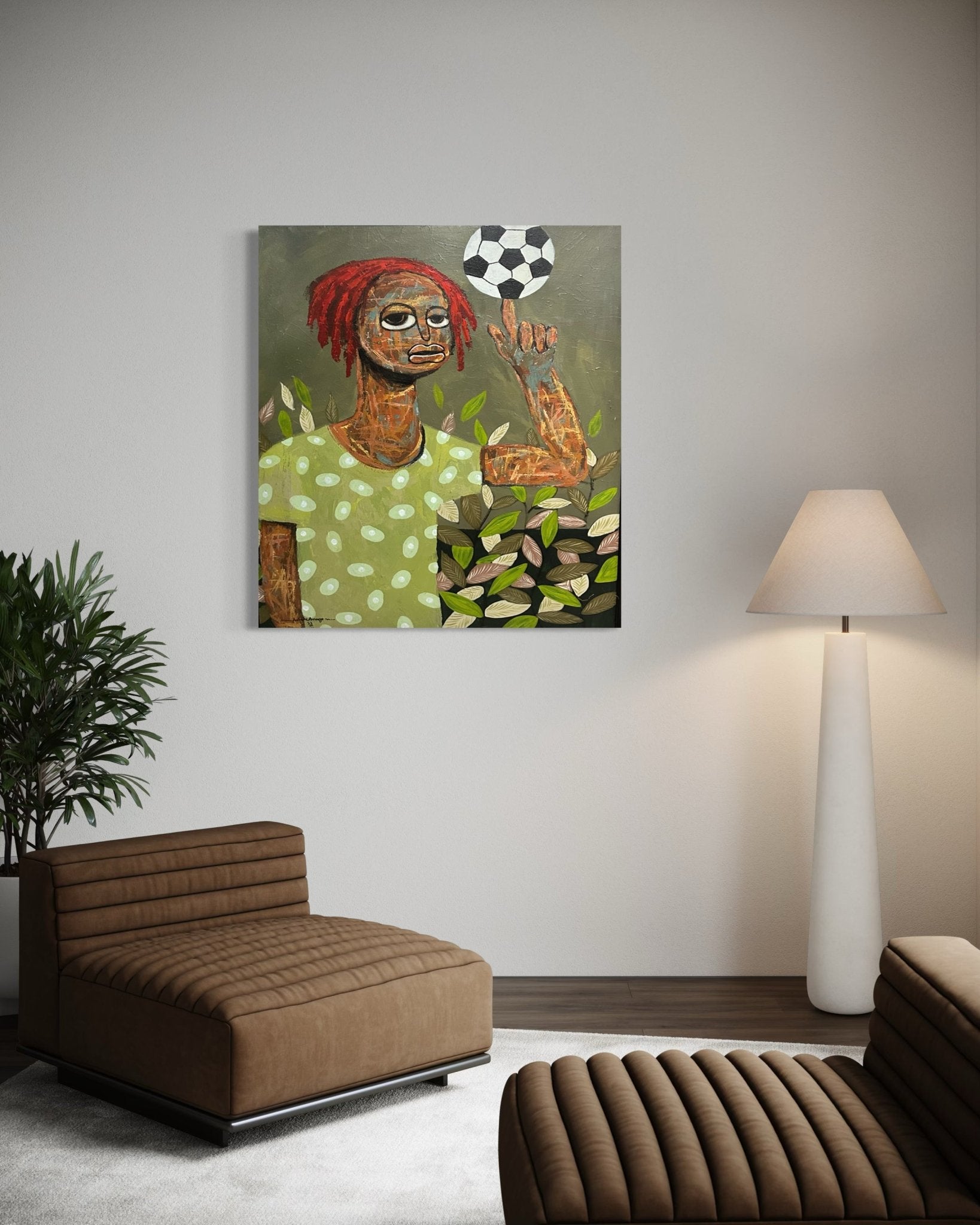 Original painting by Achike Anayo - Bibianna African Art Collective