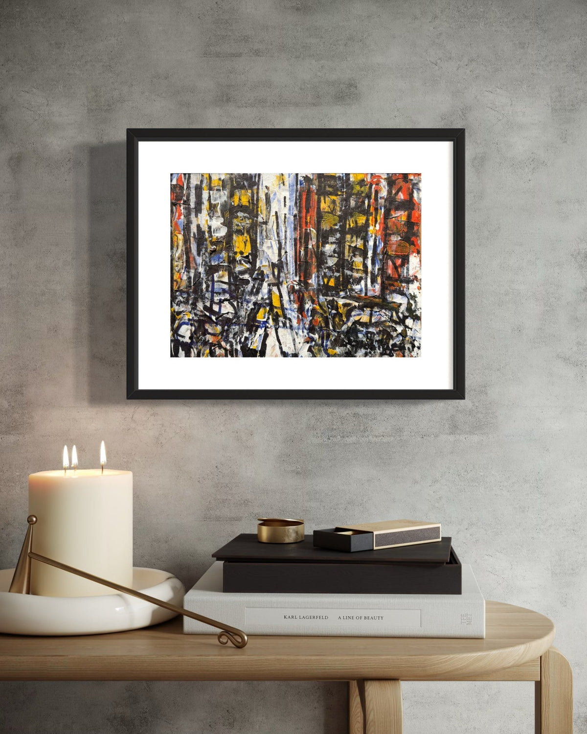 "Rooftops Series" in Ochre & Charcoal by Akhile Ehiforia - Bibianna African Art Collective