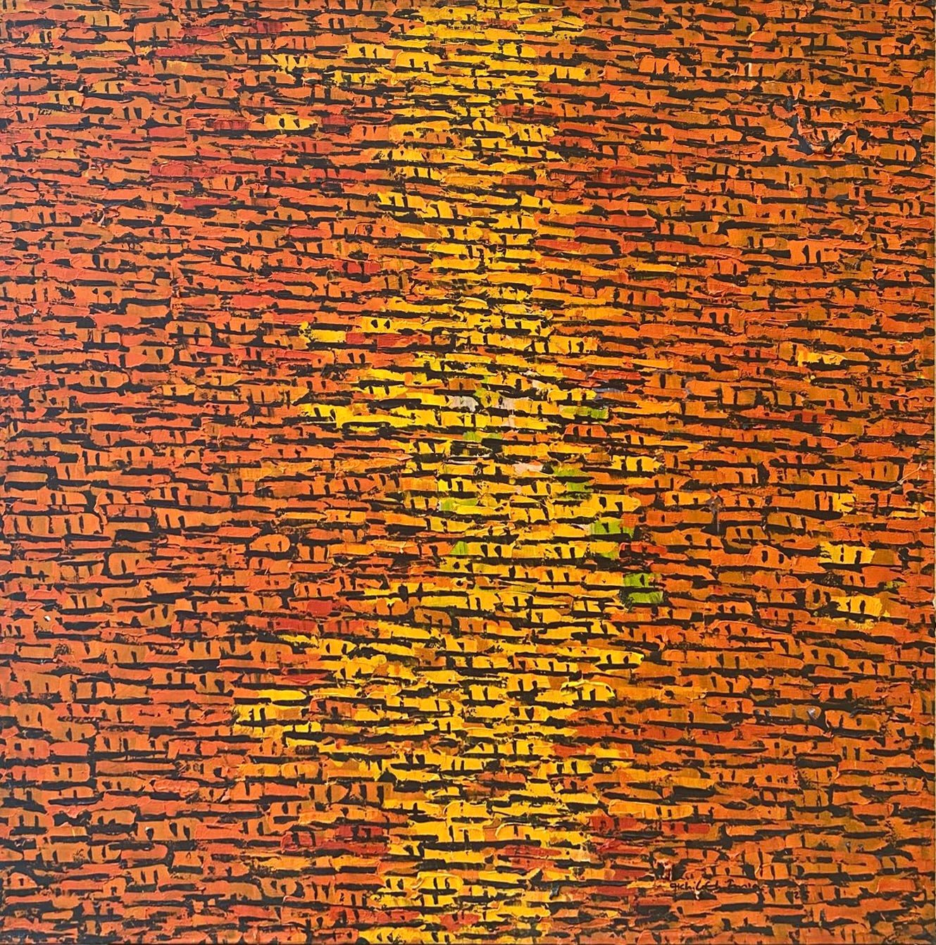 "Rooftops" Series In Orange By Ehiforia - Bibianna African Art Collective