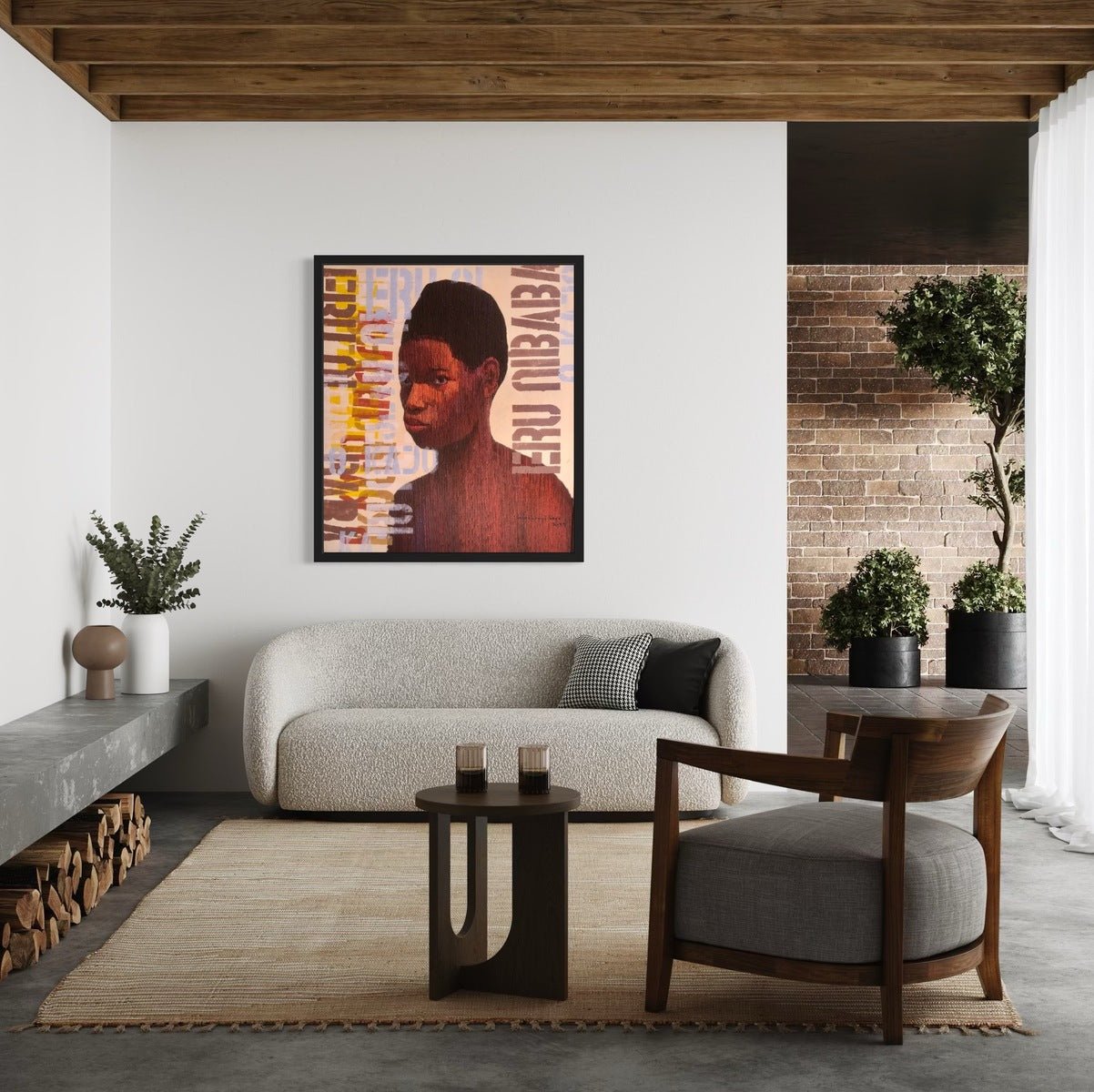 Textured Mixed Media 'My Story' by Seye - Bibianna African Art Collective