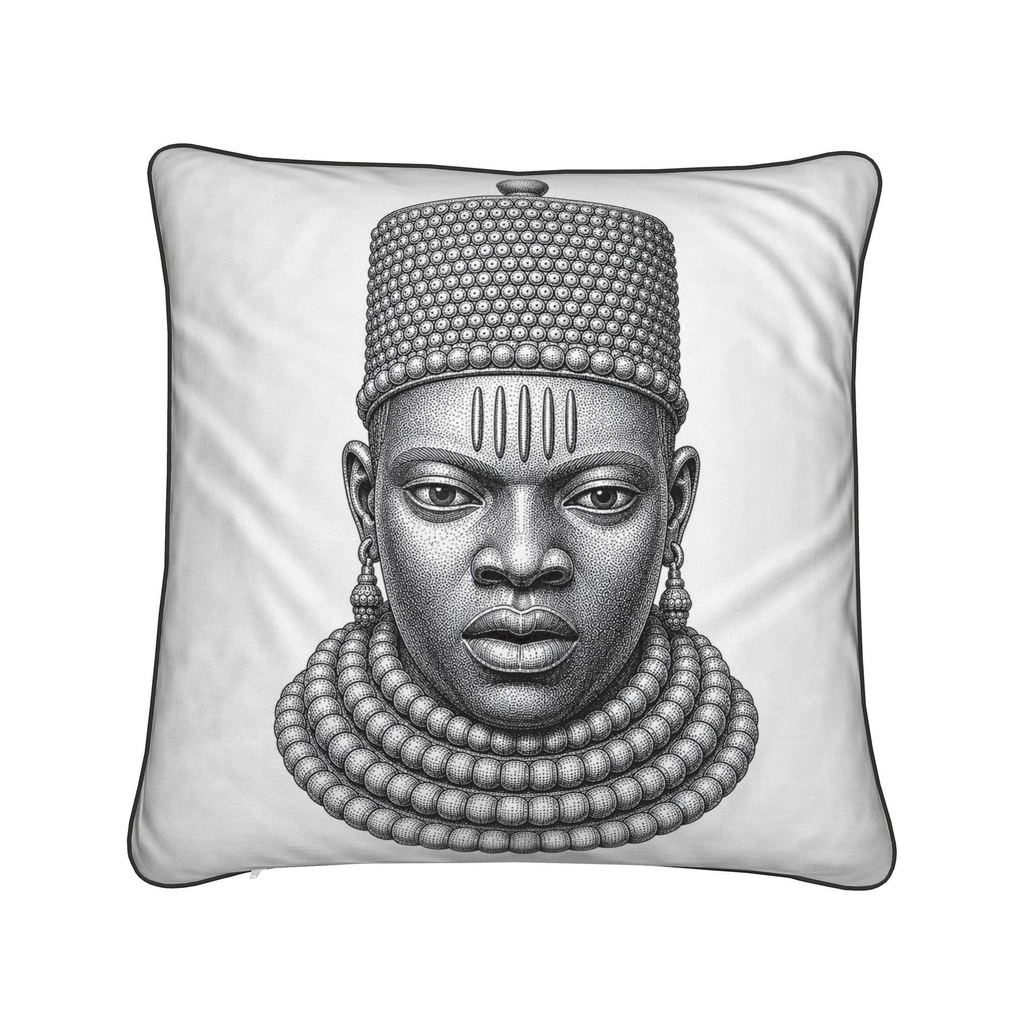 Oba Commemorative Head Cushion — Benin Kingdom Collection