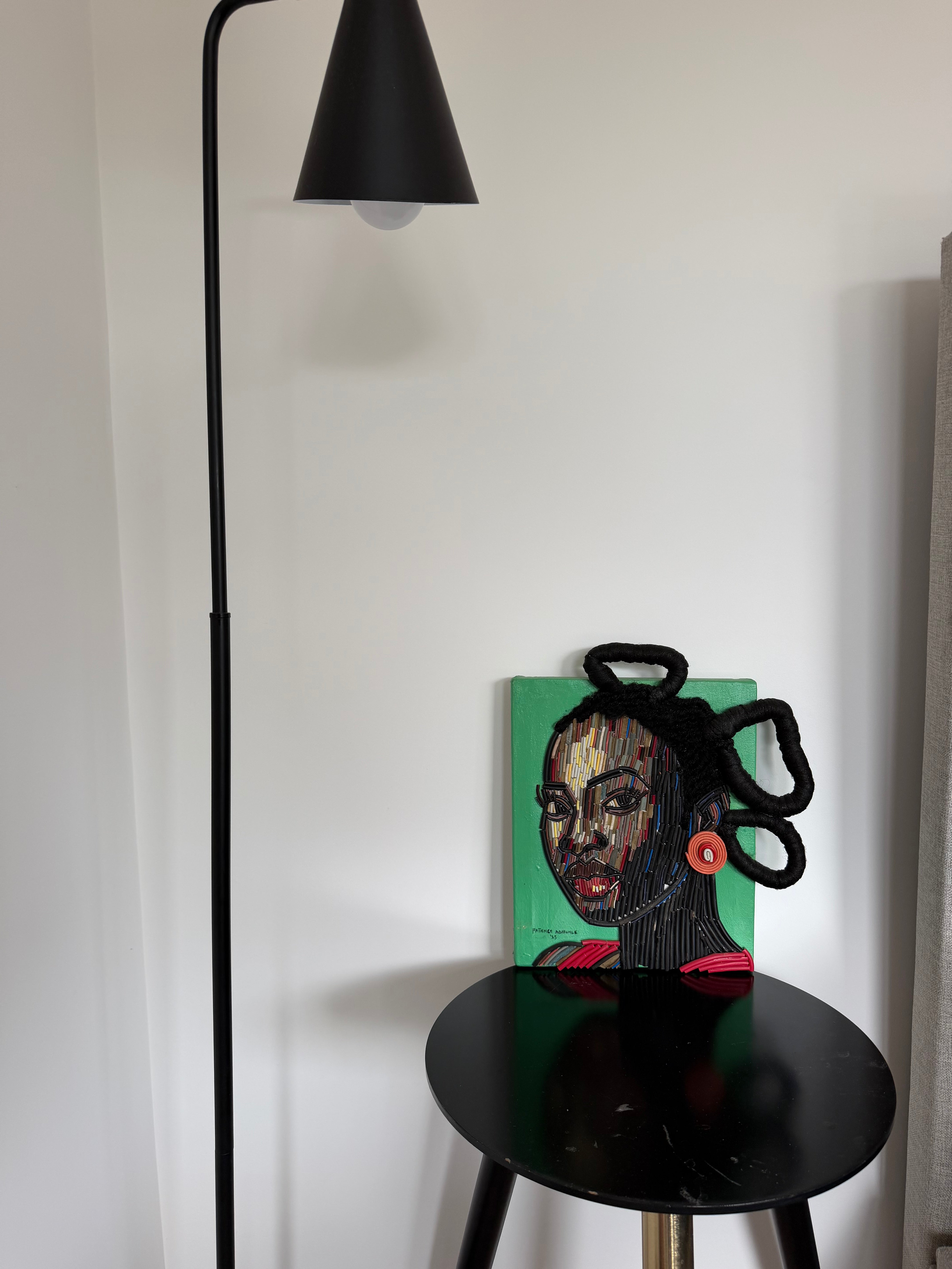 "Convergence of Strength" Electronic Cable on Canvas by Patience Adekunle.