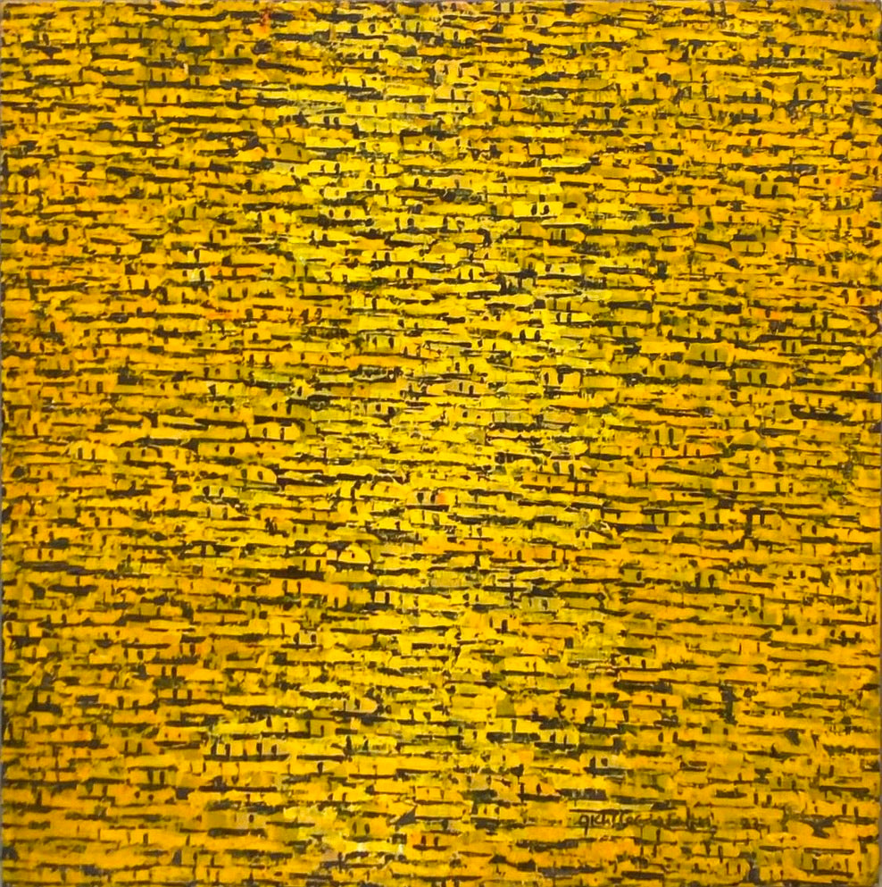 "Rooftops Series" in Deep Yellow/Ochre by Akhile Ehiforia