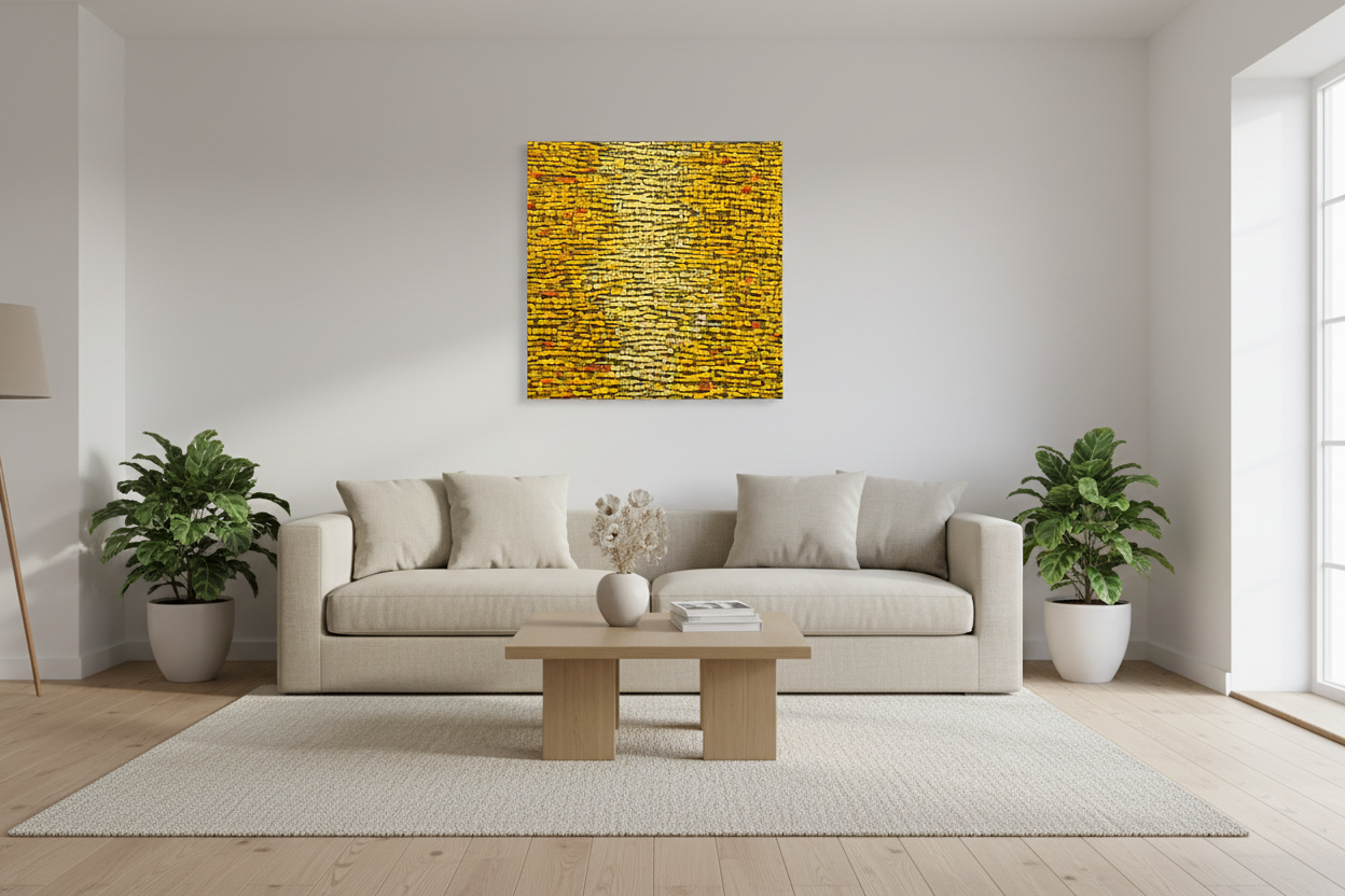 "Rooftops Series" in Yellow/Gold II by Akhile Ehiforia