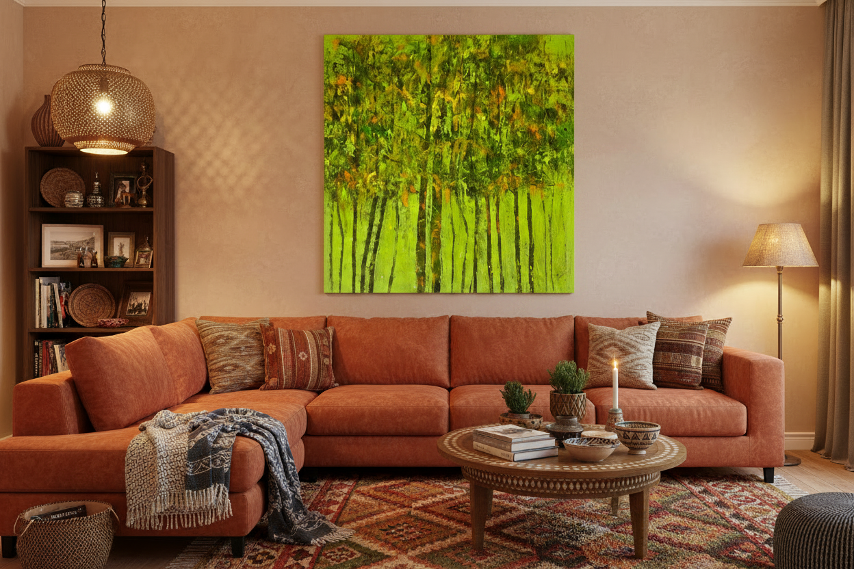 "Growth Series" in Green by Akhile Ehiforia