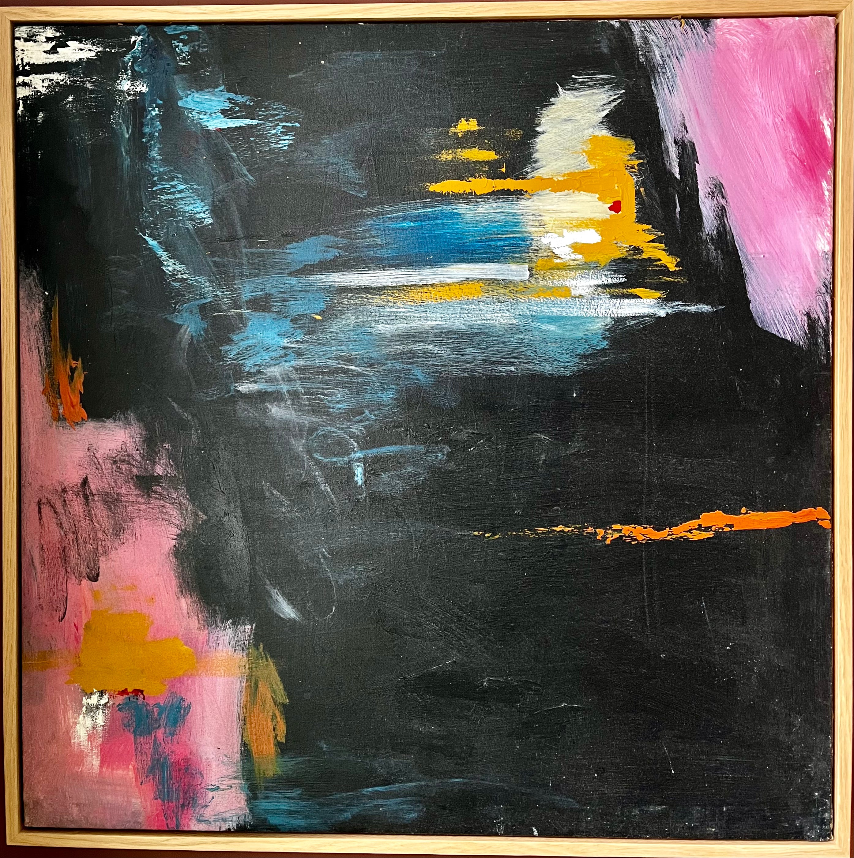 Strokes Of Life. Abstract Acrylic on Canvas Painting By Kehinde Badmus 80x80cm