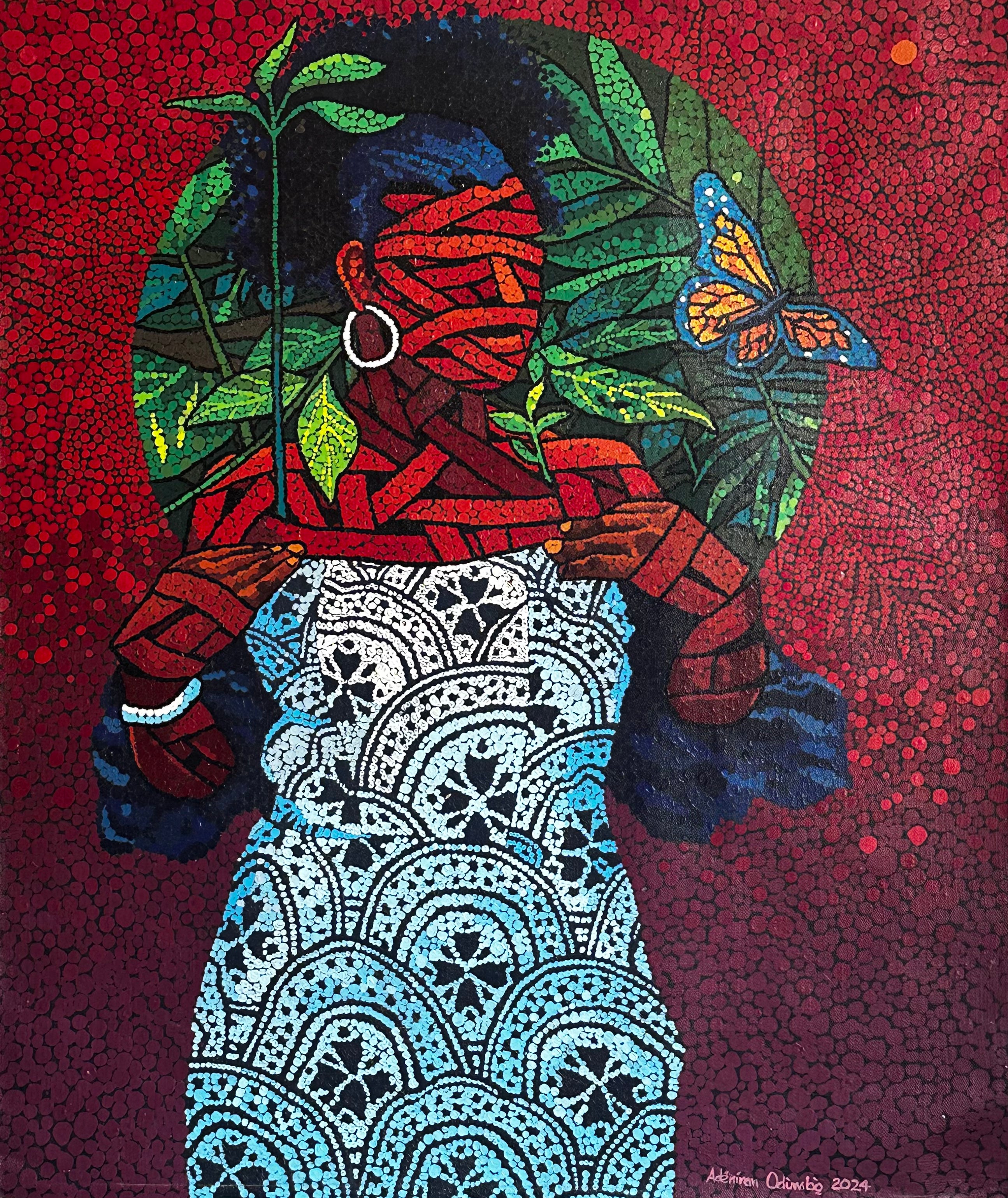 “Ode To femininity II” Original painting by Adeniran Odimbo