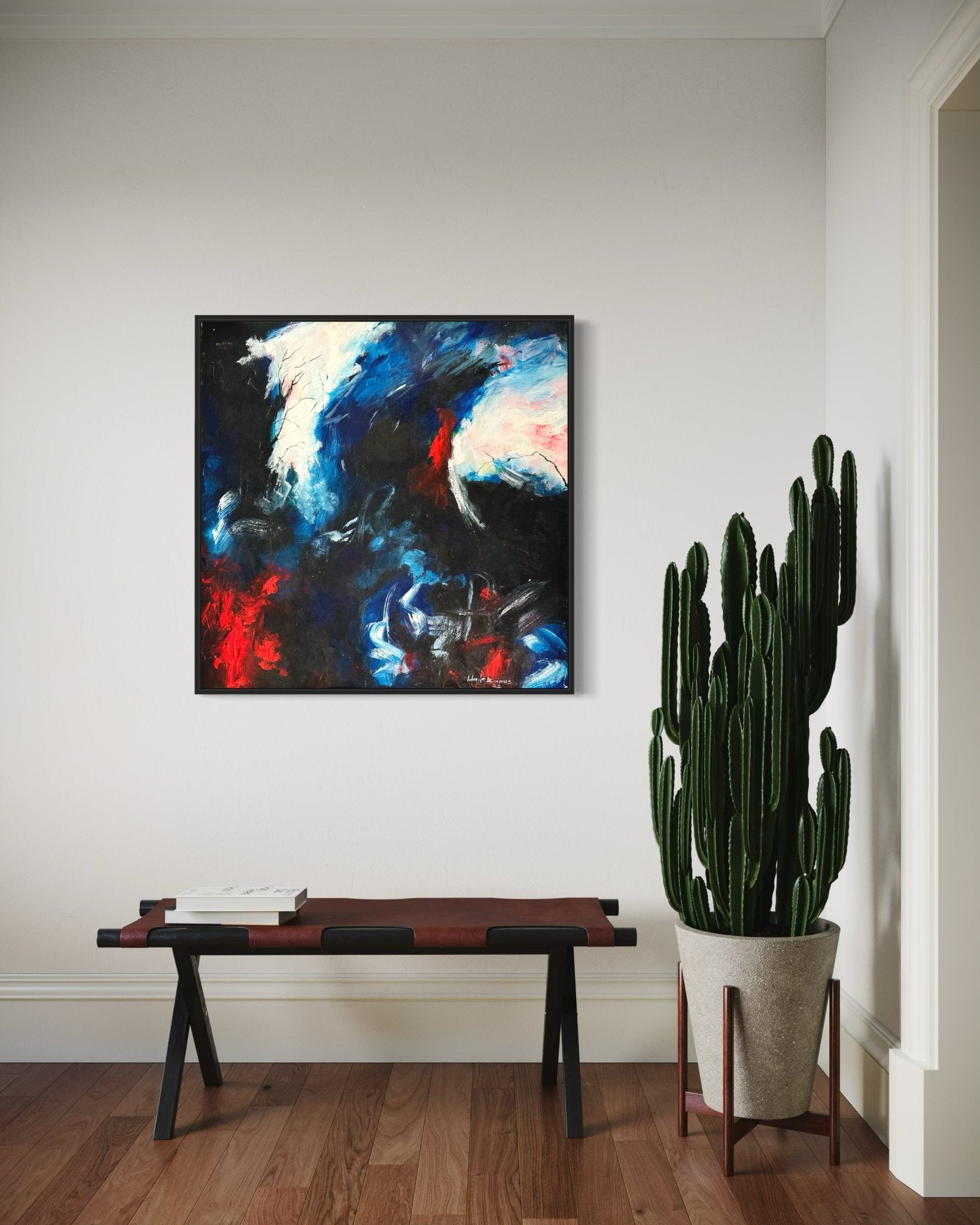 "A weathered Storm" Mixed Media Abstract Painting - Bibianna African Art Collective