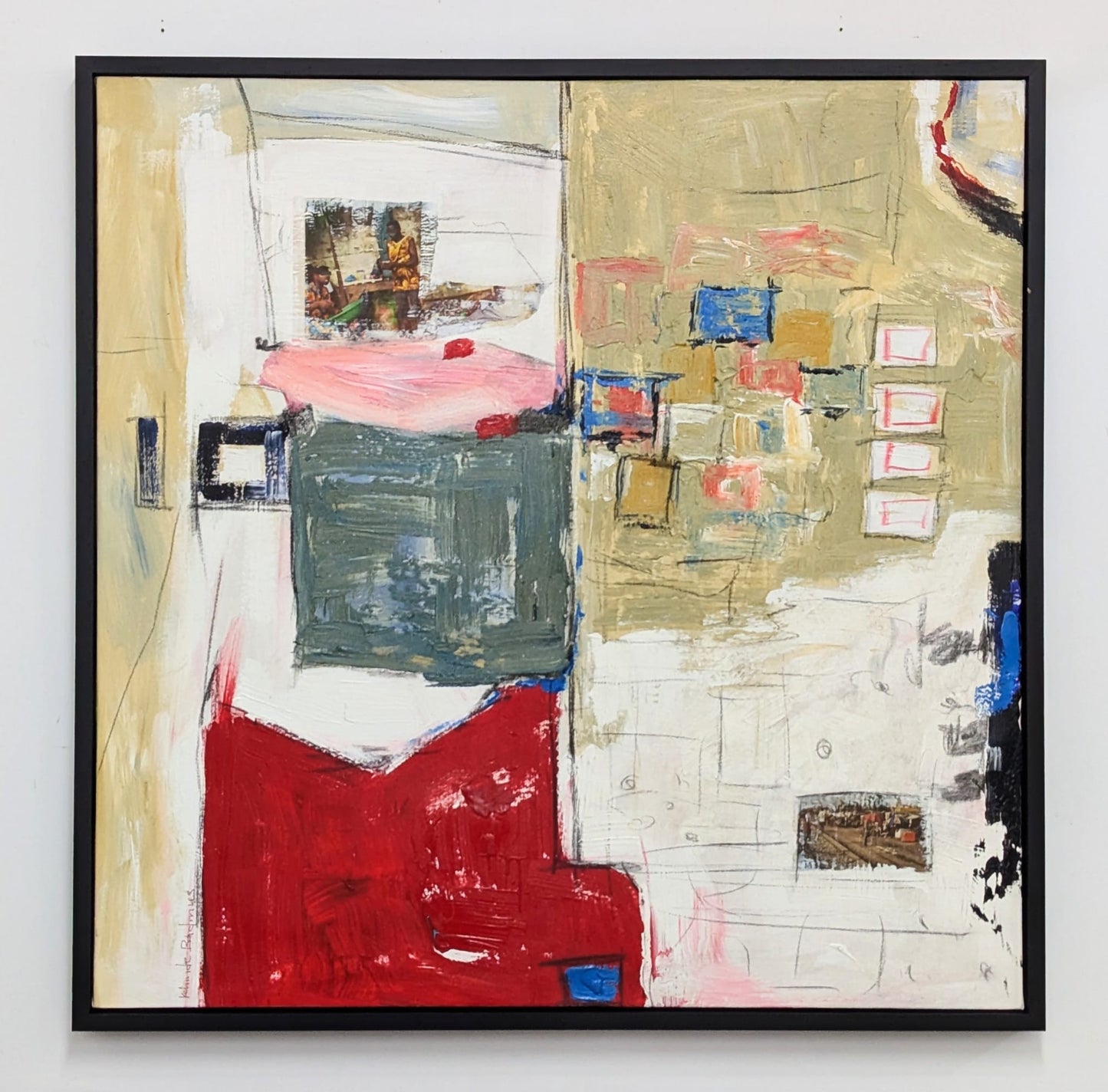 Abstract "Urban Tapestry" by Kehinde Badmus - Contemporary African Art - Bibianna African Art Collective