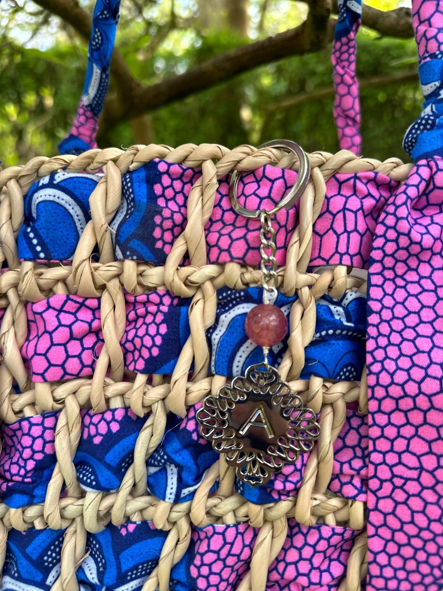 African Handwoven Raffia Basket - Bibianna African Art Collective