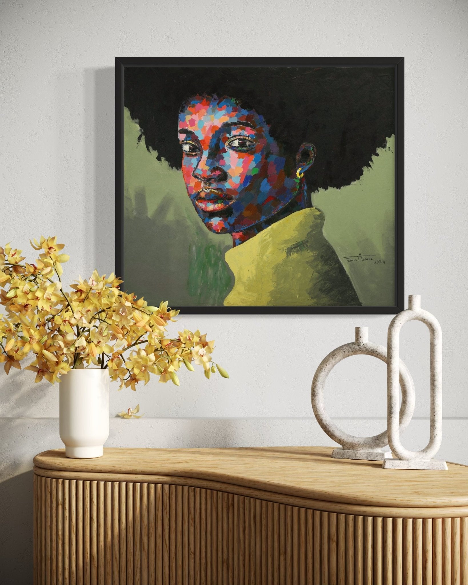"Afro Beautiful" Framed Limited Prints - Bibianna African Art Collective