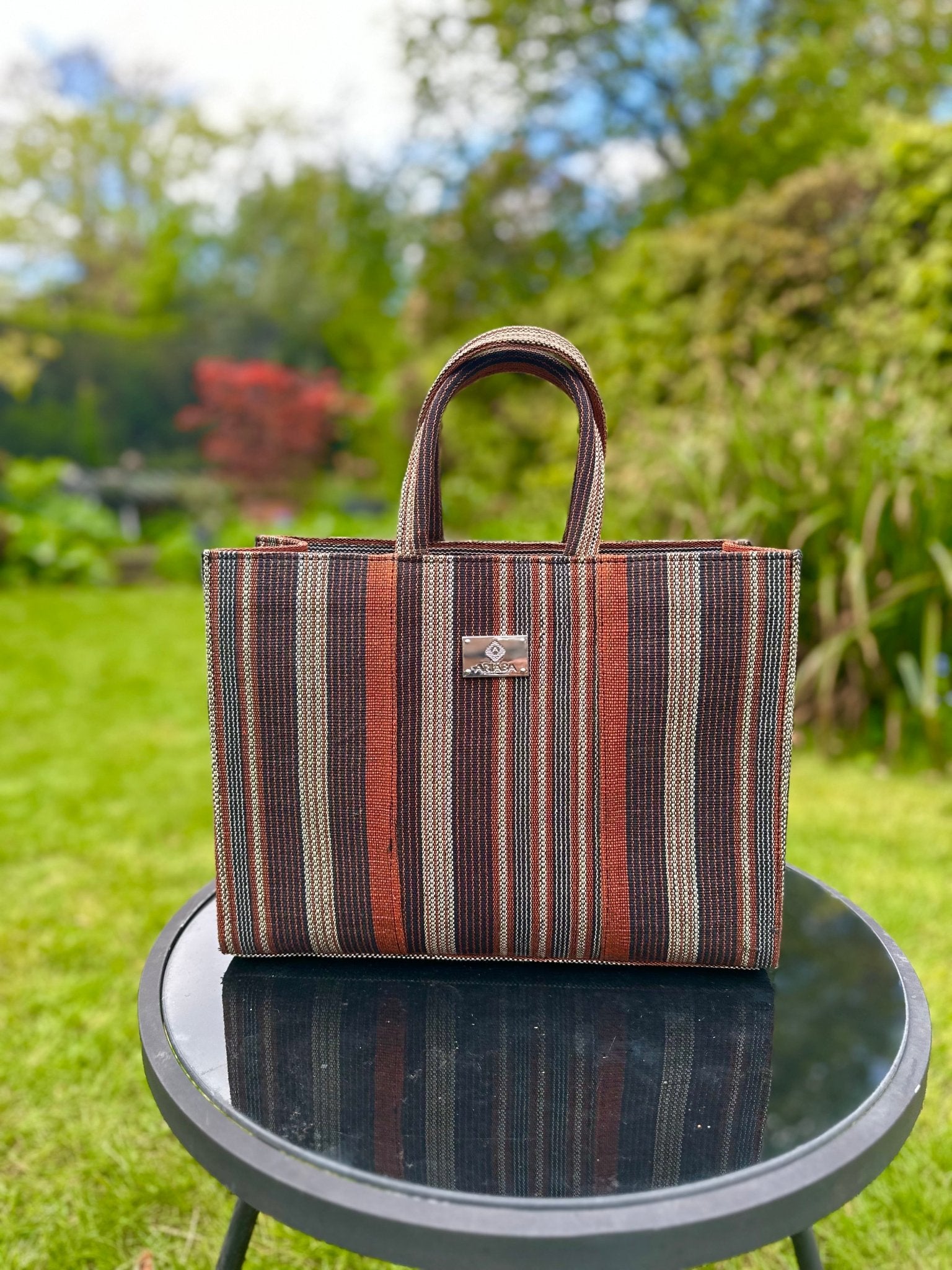 Ashoké Book Tote Bag - Multi Brown - Bibianna African Art Collective