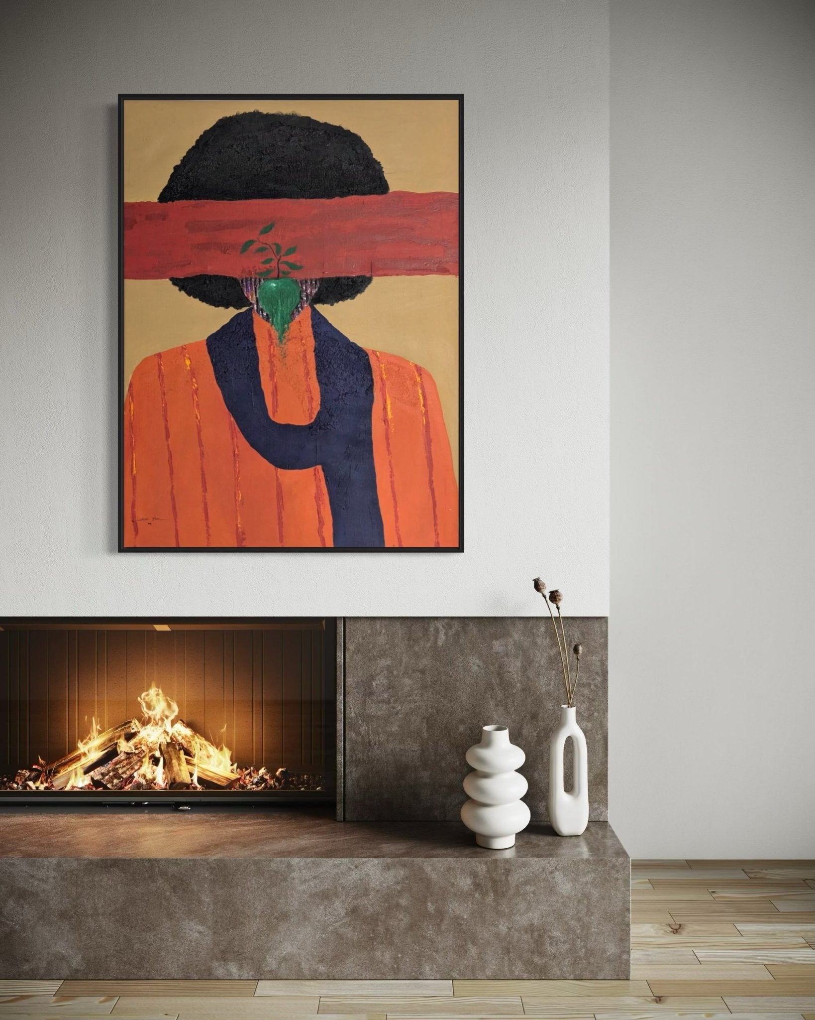 Austin Slam – Growth II (Mixed Media on Canvas) - Bibianna African Art Collective