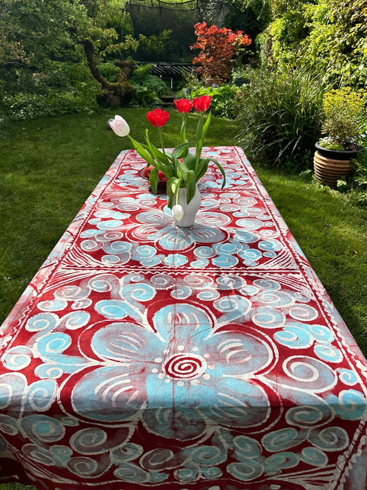 Batik table cloth - Pupa - Bibianna African Art Collective