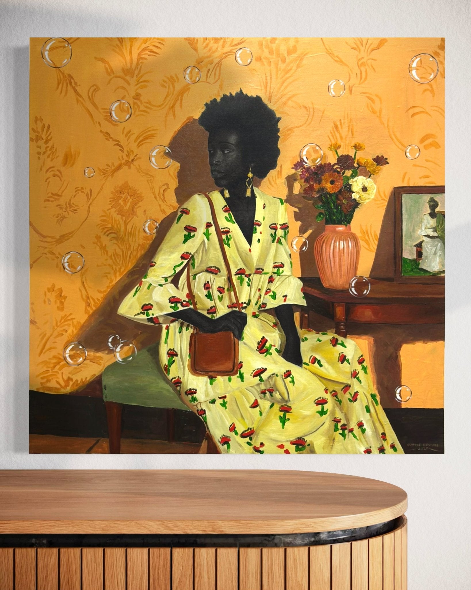 "Before The Moment Breaks" 76 x 76cm - Bibianna African Art Collective