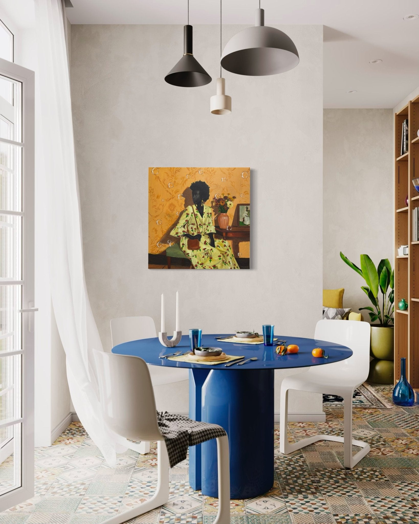 "Before The Moment Breaks" 76 x 76cm - Bibianna African Art Collective