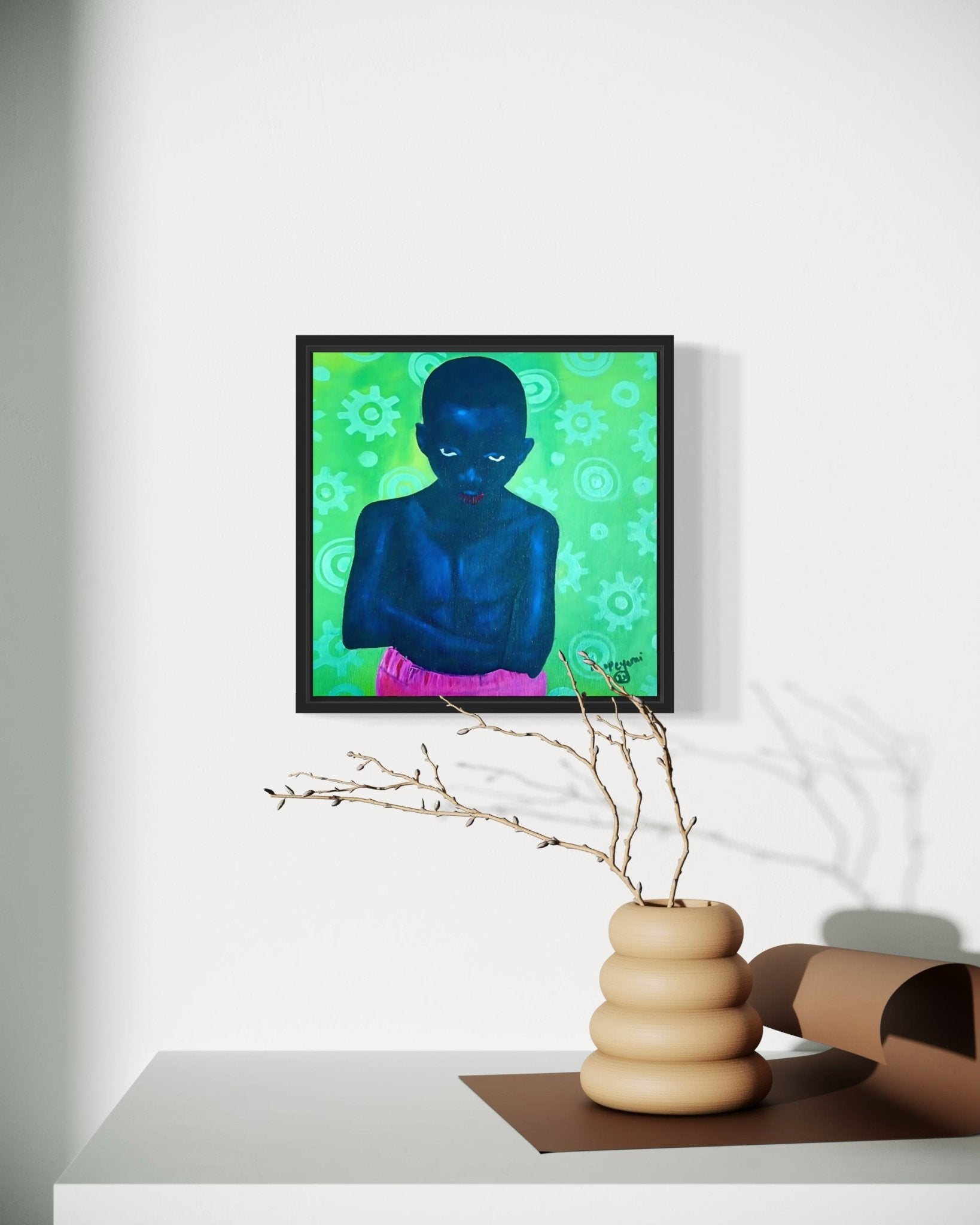 "Boy In Pink Shorts" - Bibianna African Art Collective