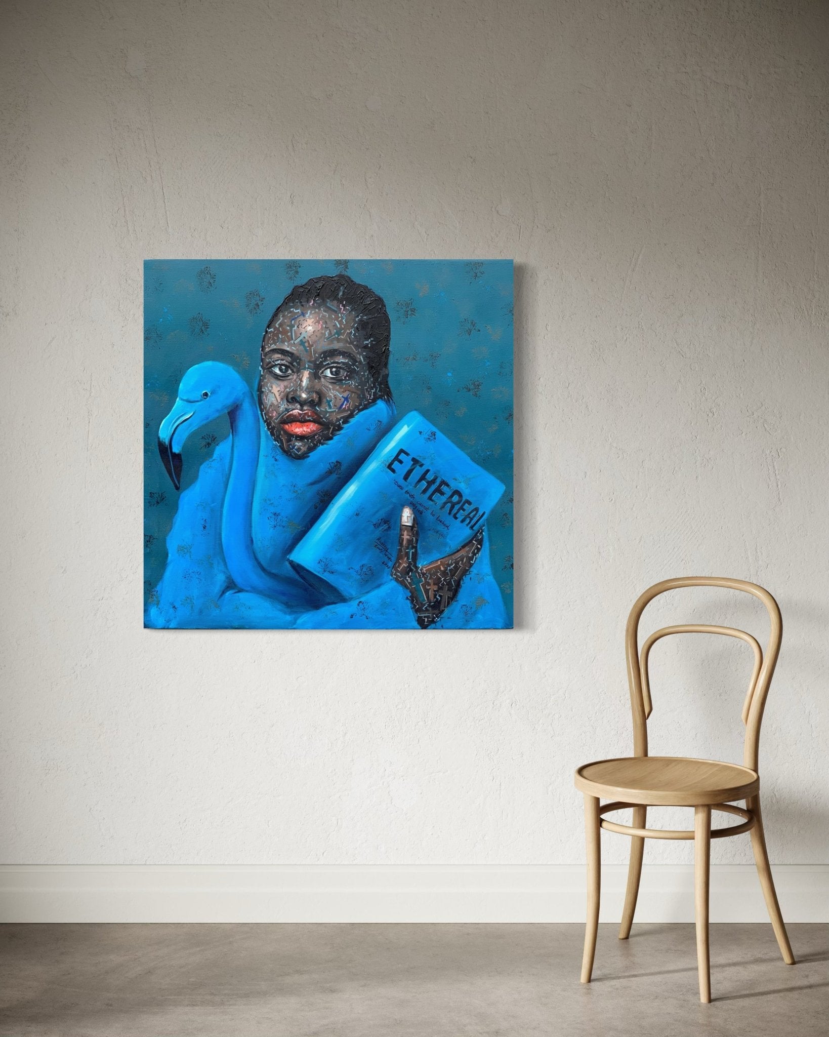 'Ethereal' Finding self series. Original painting by Emmanuel A I - Bibianna African Art Collective