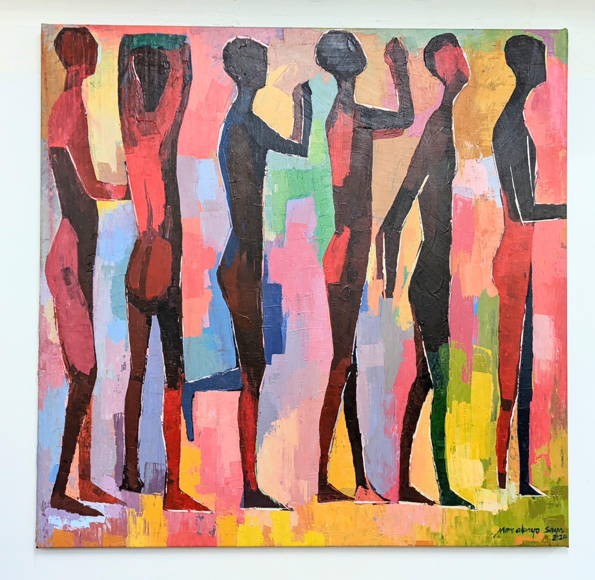 "Exodus" Acrylic On Canvas - Bibianna African Art Collective