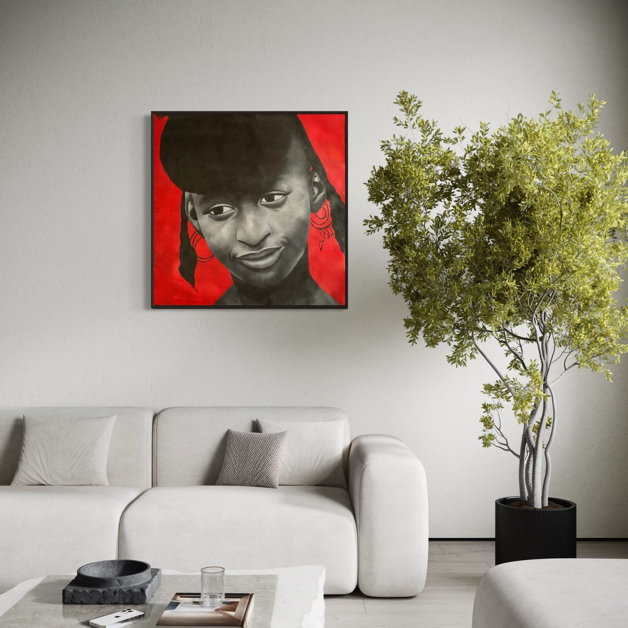 Fulani Girl. Original portrait by Kehinde Badmus - Bibianna African Art Collective