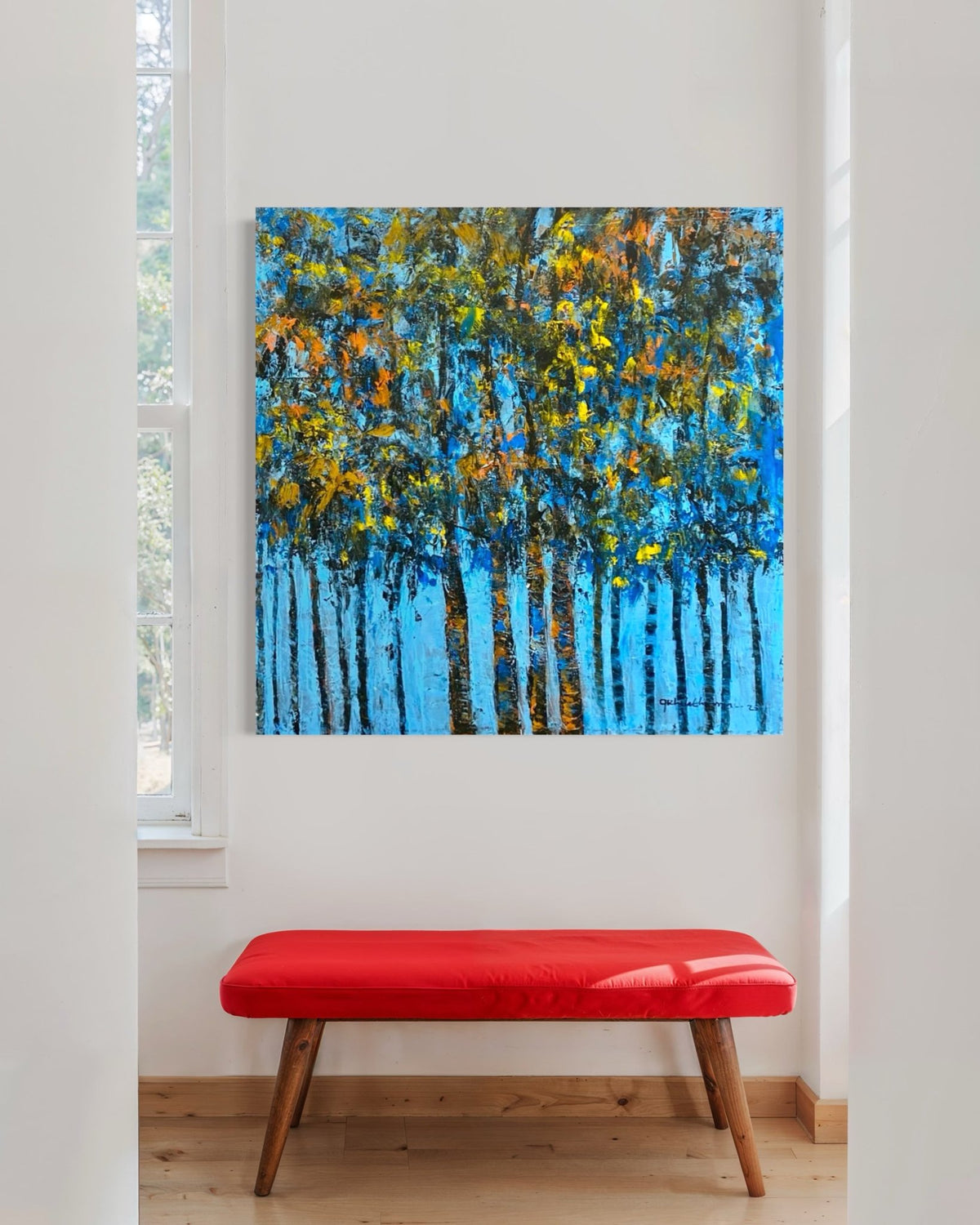 "Growth Series" in Blue by Akhile Ehiforia - Bibianna African Art Collective