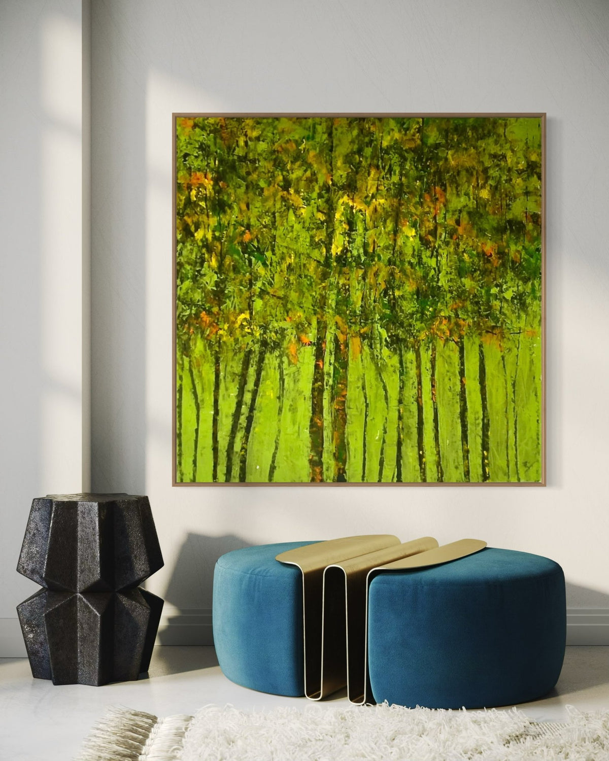 "Growth Series" in Green by Akhile Ehiforia - Bibianna African Art Collective