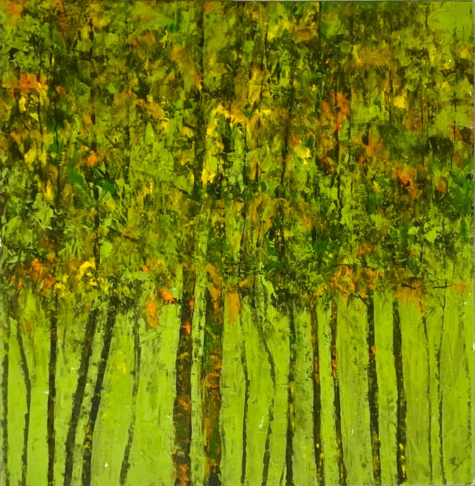 "Growth Series" in Green by Akhile Ehiforia - Bibianna African Art Collective