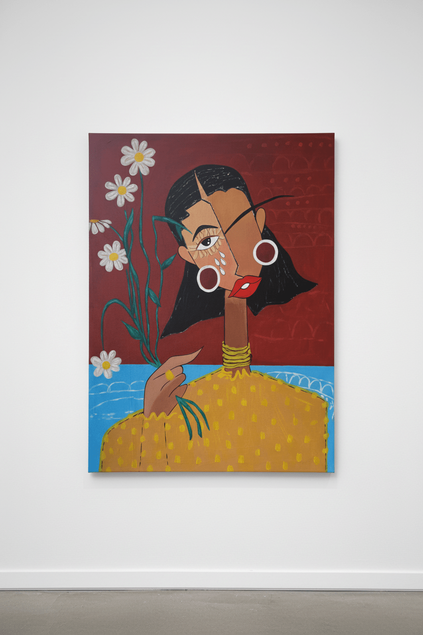 "Hold On To You" Playful Portrait - Bibianna African Art Collective