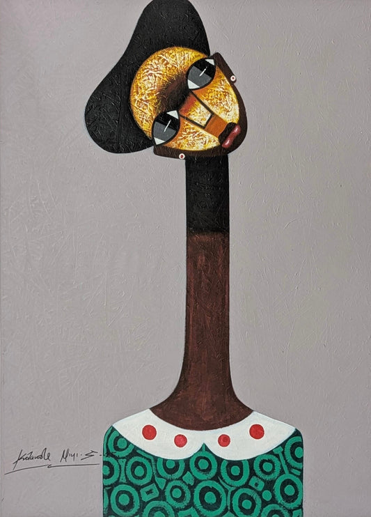 Kolawale Niyi Cubist Portrait - Bibianna African Art Collective