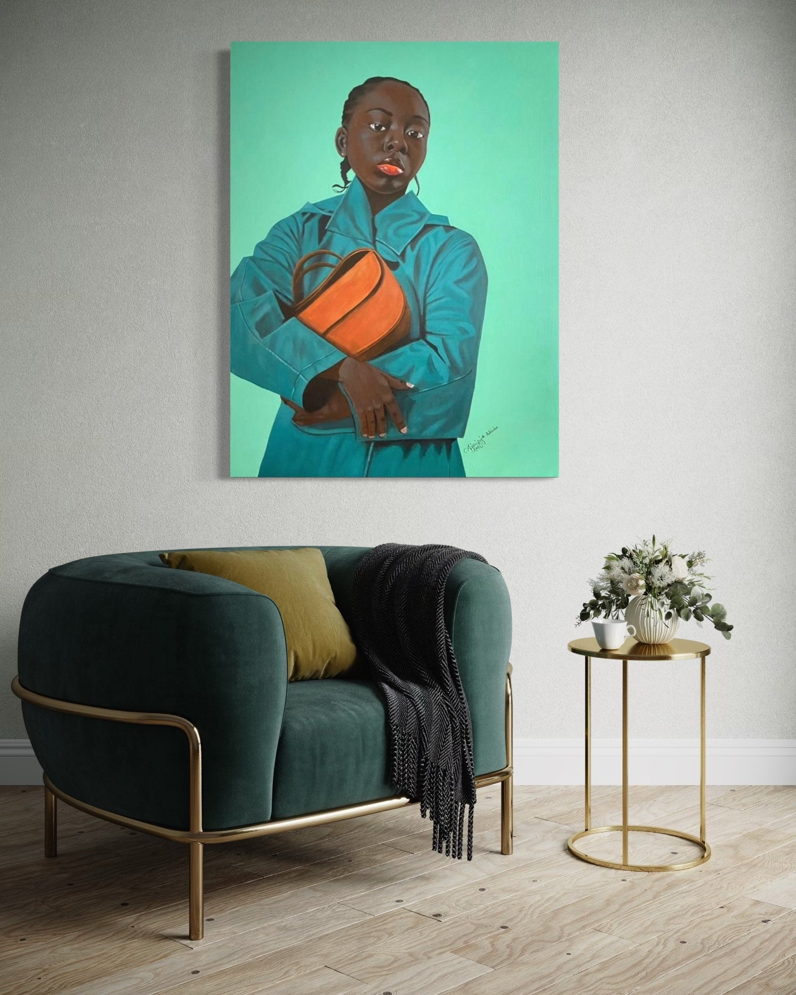 Lady in "Blue Jacket" - Bibianna African Art Collective